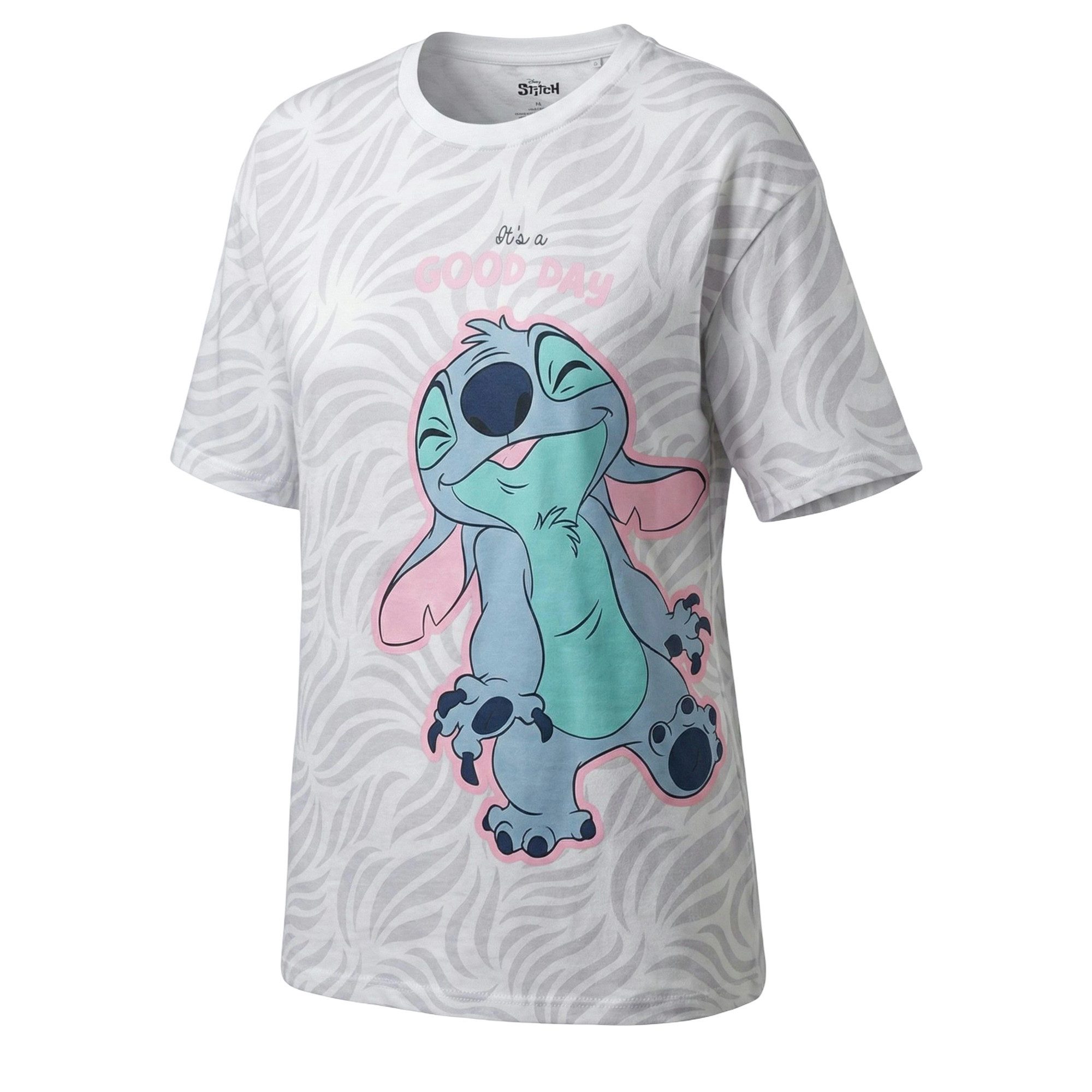 Disney Pyjamaoberteil Disney Lilo und Stitch Damen kurzarm Schlafshirt Gr. S bis XL - 100% Baumwolle