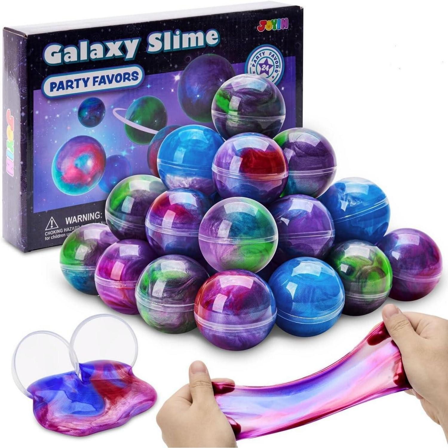 LuxusKollektion Intelligente Knete Joyin Slime Kit Galaxy Schleim Ball Set 24er Pack für Party Mitgebsel