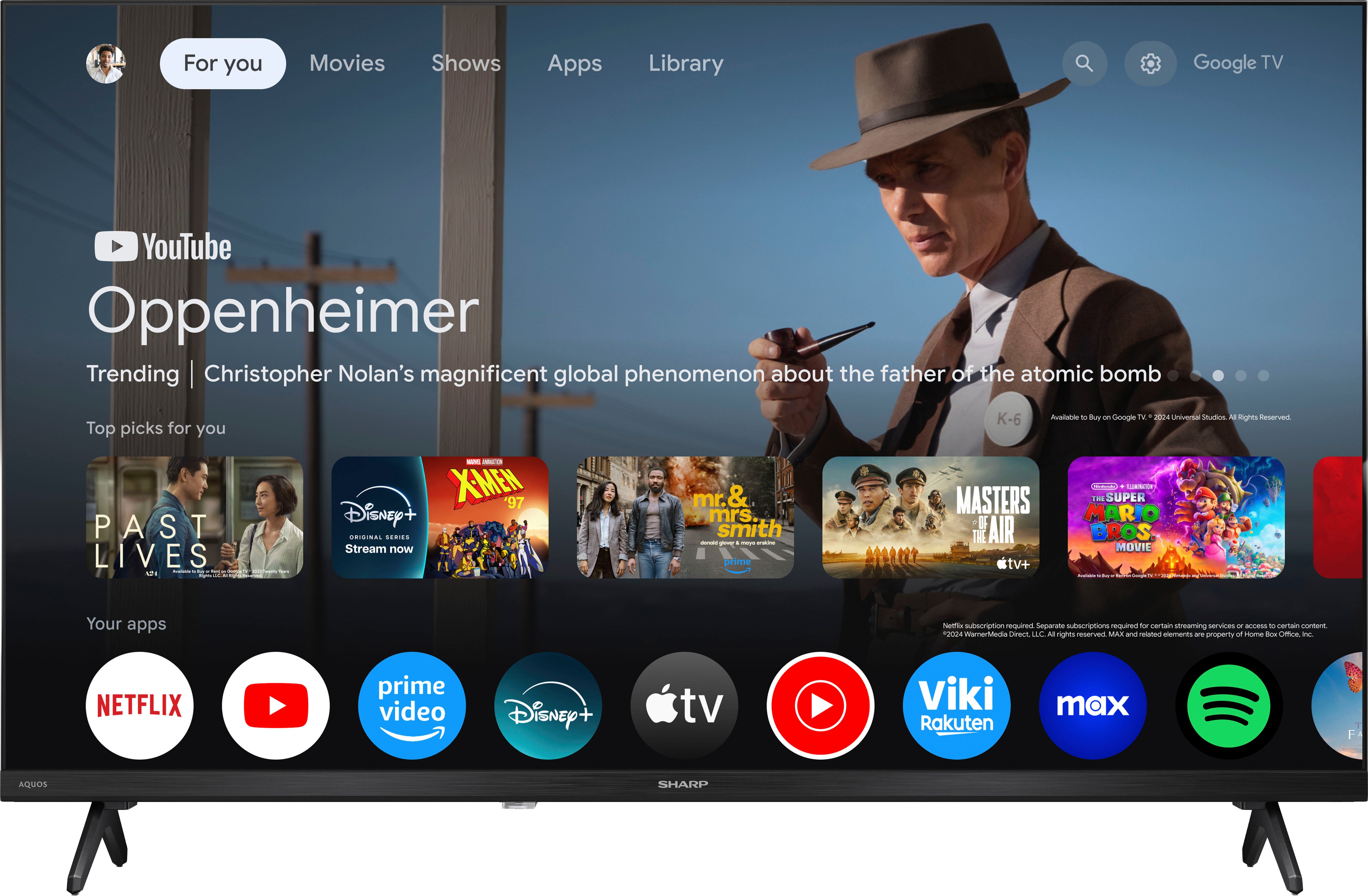 Sharp 1T-C32HF3x QLED-Fernseher (80 cm/32 Zoll, HD ready, Google TV, Smart-TV)