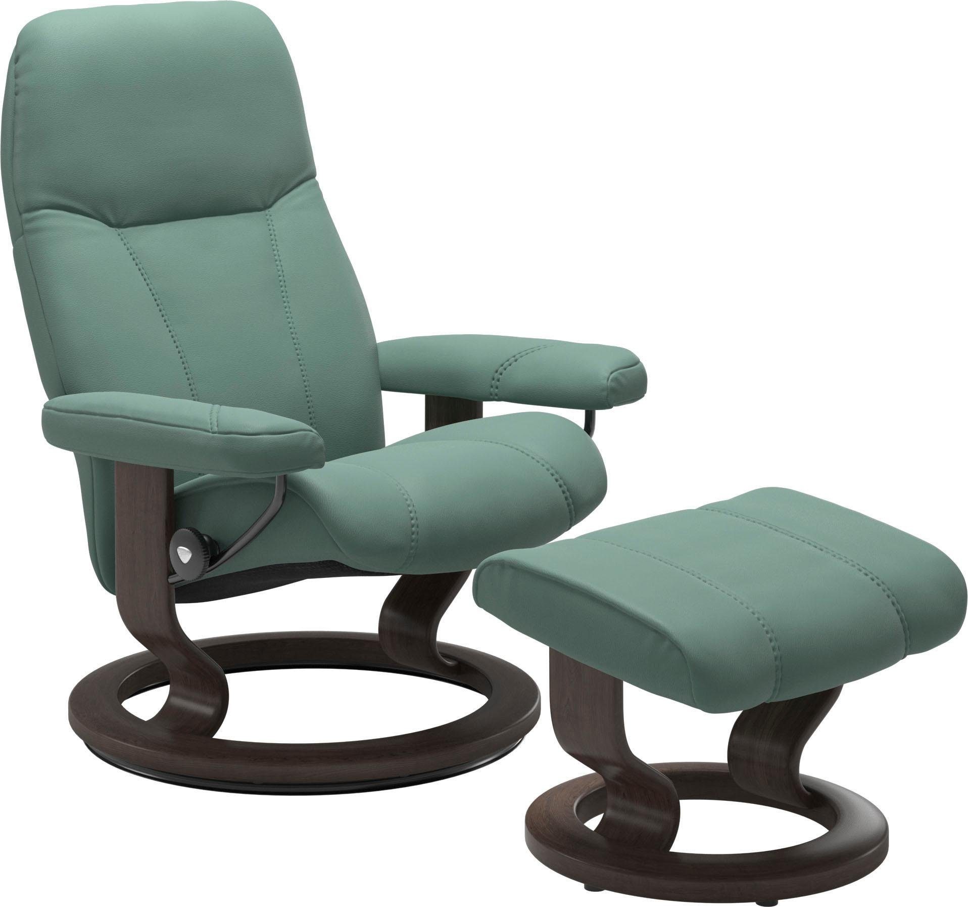 Stressless® Relaxsessel Consul (Set, Relaxsessel mit Hocker), mit Hocker, mit Classic Base, Größe M, Gestell Wenge