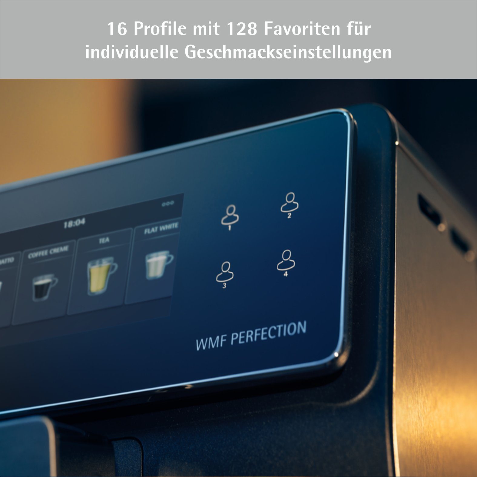 WMF Kaffeevollautomat Perfection 880L, 18 Getränkespezialitäten, Double Thermoblock, Edelstahl-Mahlwerk