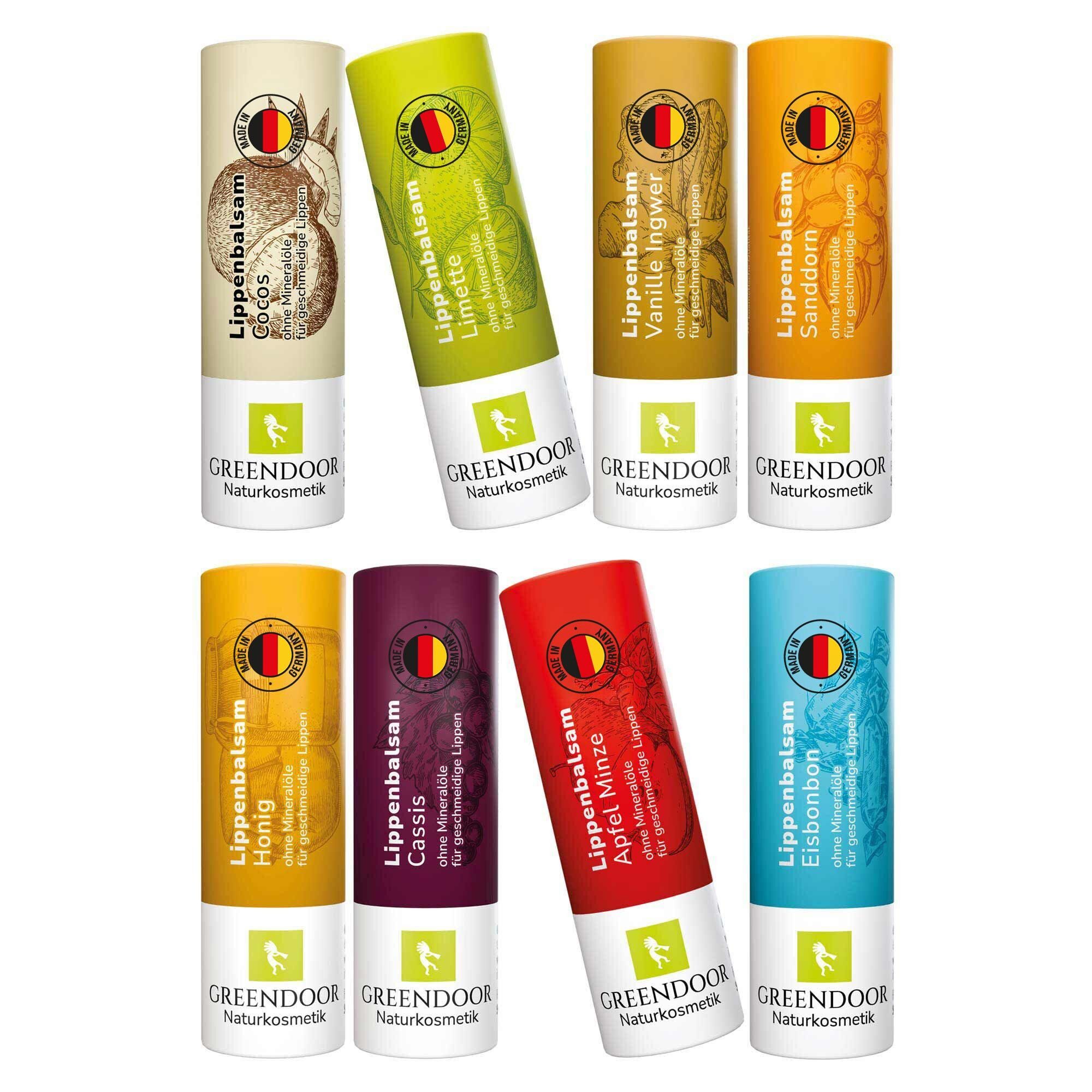 GREENDOOR Lippenbalsam Lippenpflege-Set Tutti