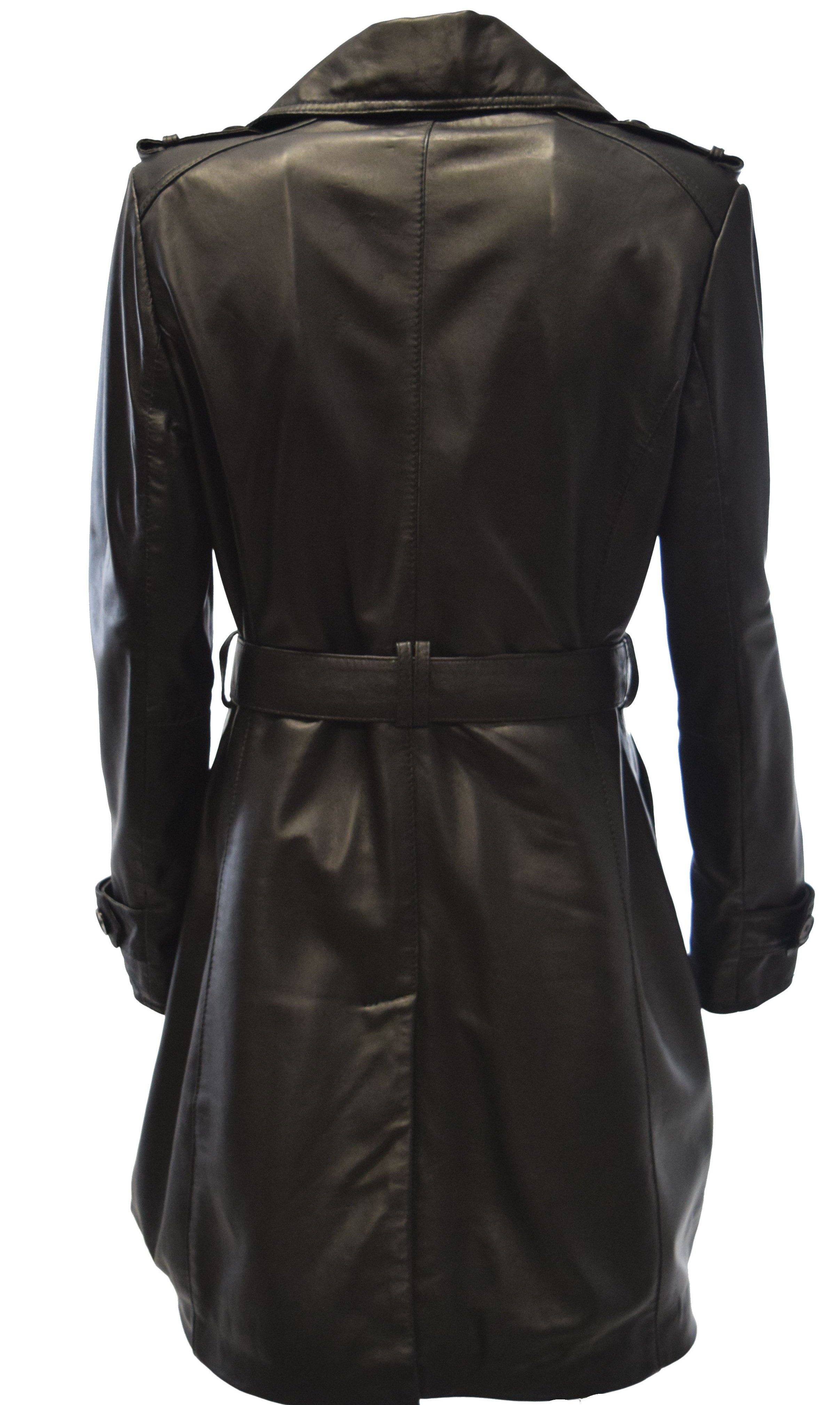 Zimmert Leather Ledermantel Tilly washed Lammnappa, Cognac Braun, Mocca, Schwarz Trenchcoat