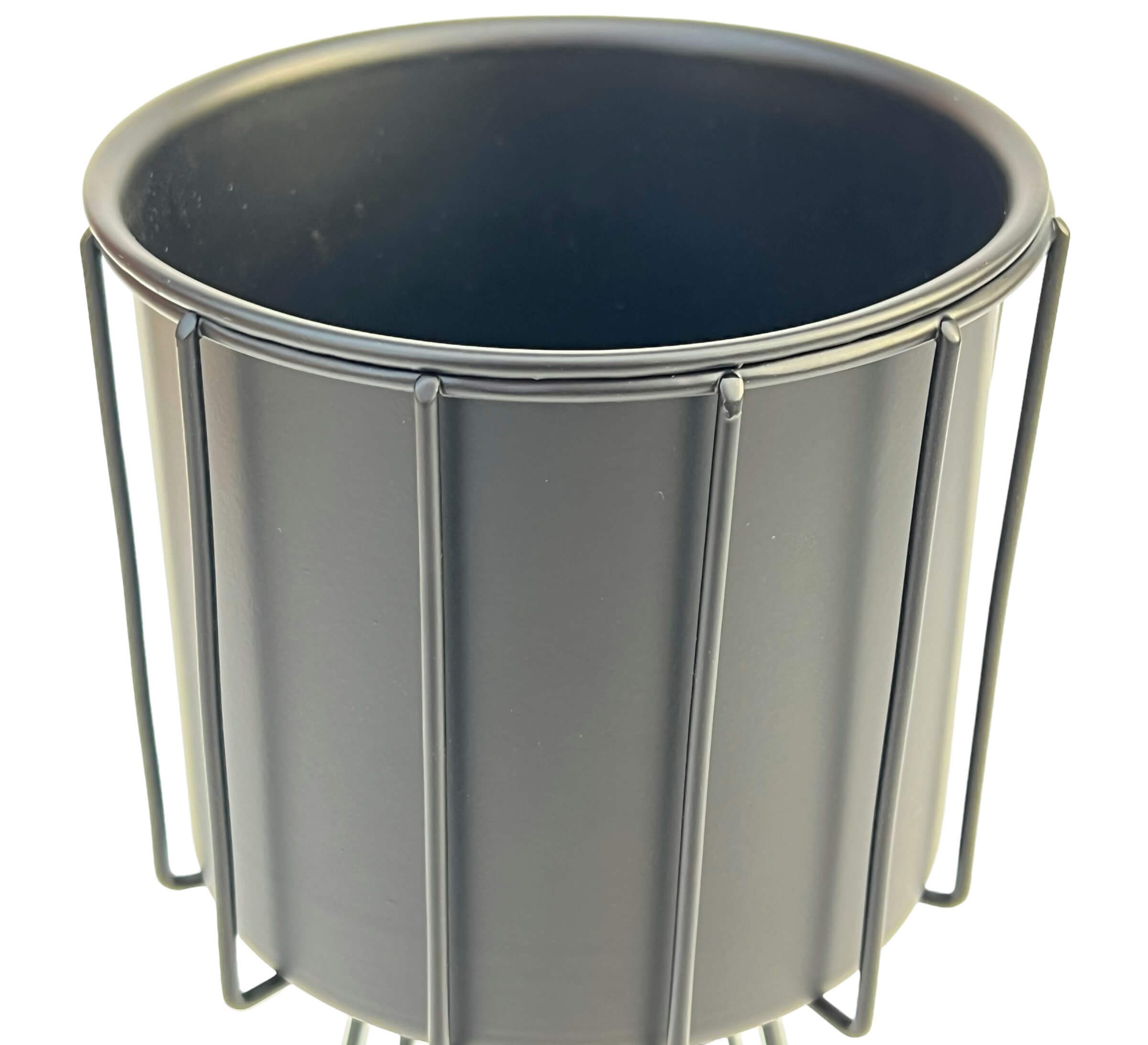 DanDiBo Blumenhocker Metall Schwarz 32 cm Blumenständer Modern Pflanzenhocker – Bild 5 von 5
