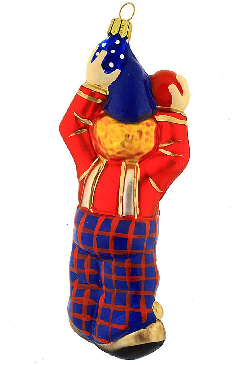 handdekoriert Dekohänger - mundgeblasen - Christbaumschmuck Hamburger Clown, Weihnachtskontor