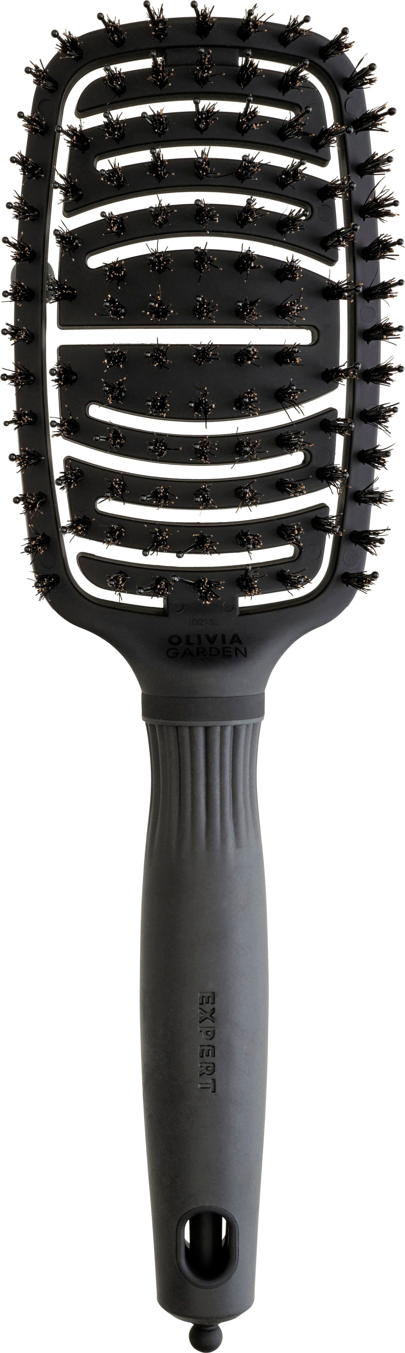 OLIVIA GARDEN Haarbürste EXPERT CARE FLEX Boar & Nylon Bristles Black Label