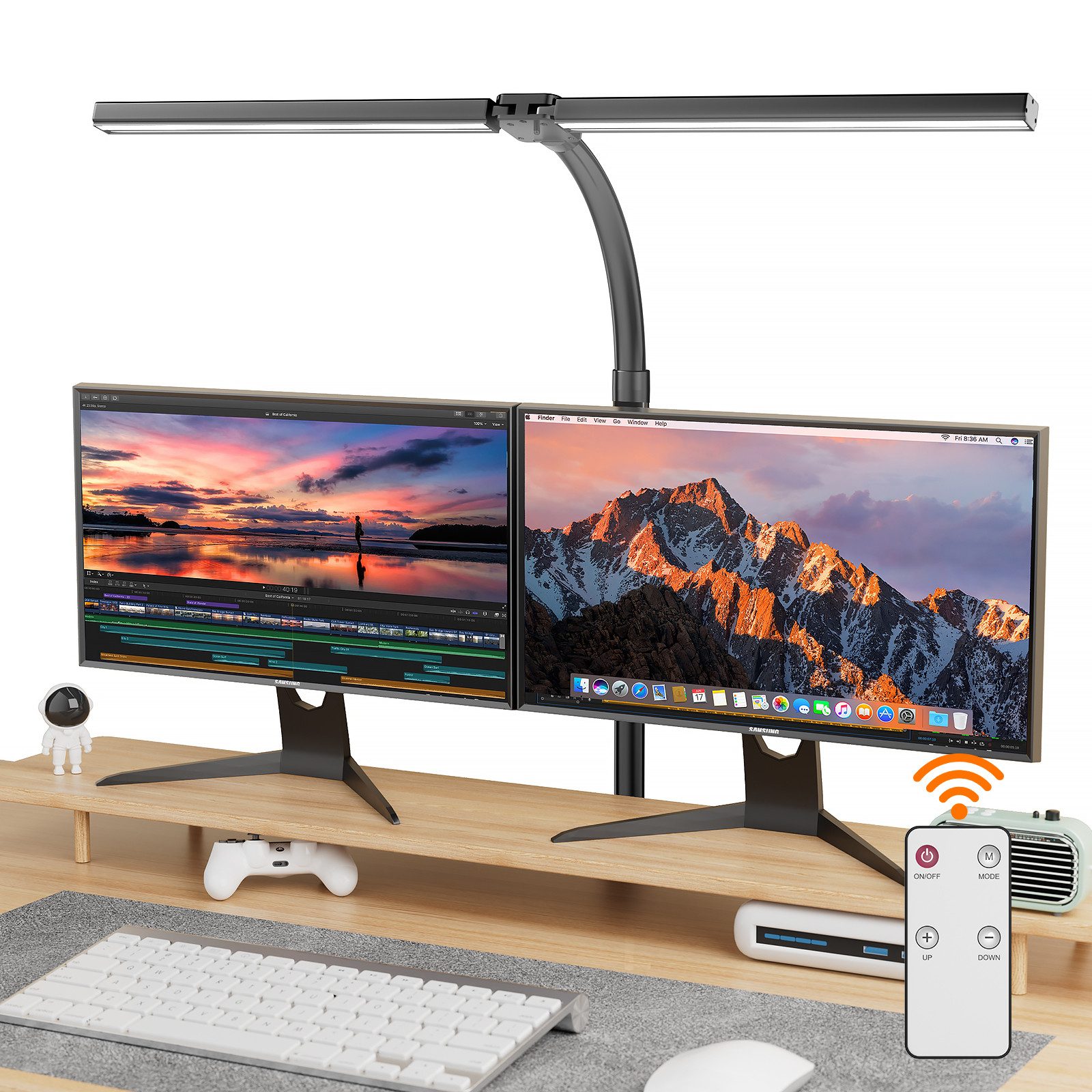 Pdgrid Schreibtischlampe klemmleuchte dimmbar LED Double günstig online kaufen