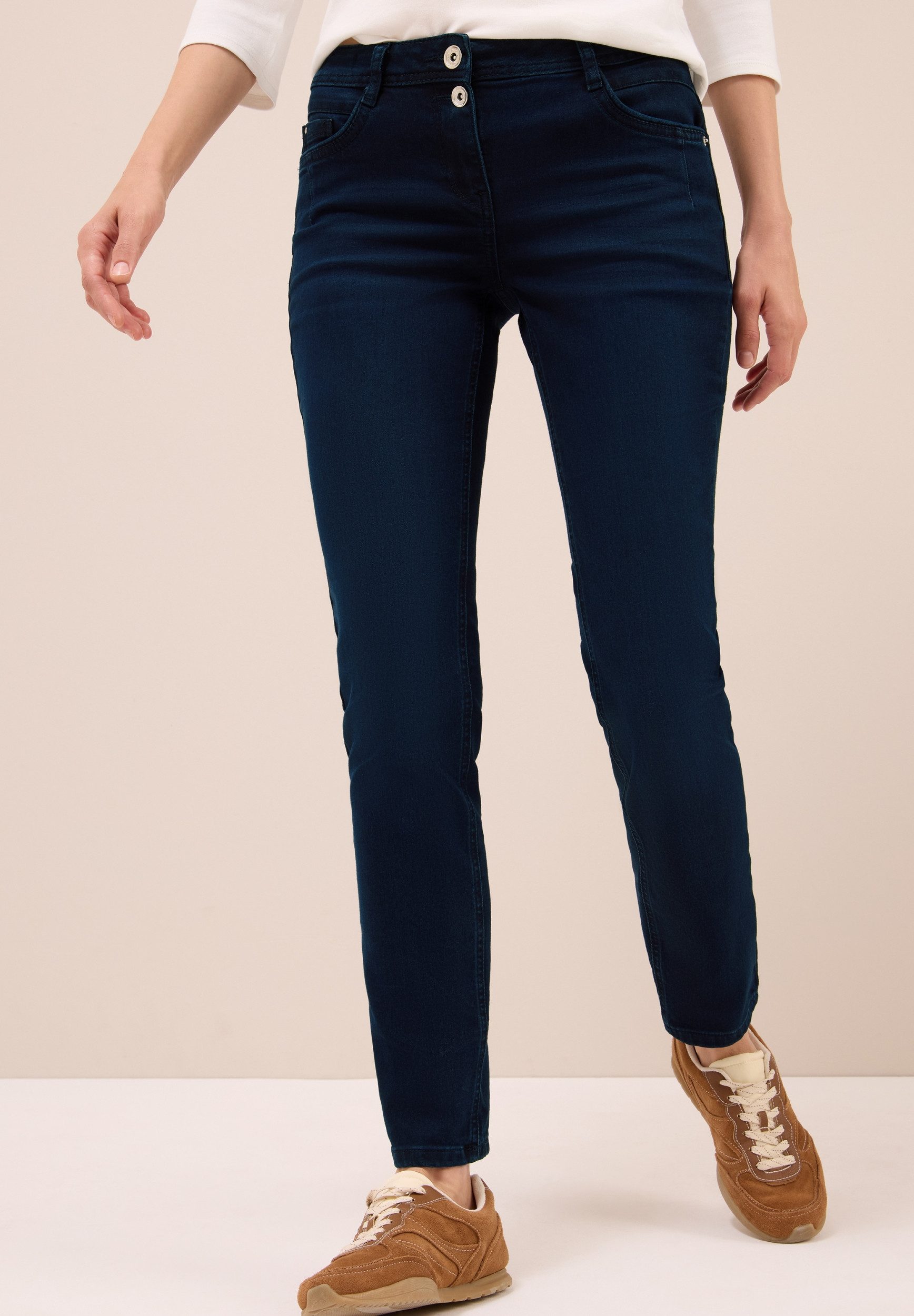 CECIL Stoffhose Style NOS Scarlett Blue Black
