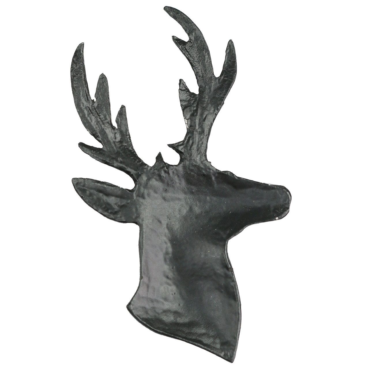 Florists Products Weihnachtsmann Deko-Rentierbüste Metall Schwarz 8cm x 4,8cm, Set aus 8, 8 Stück