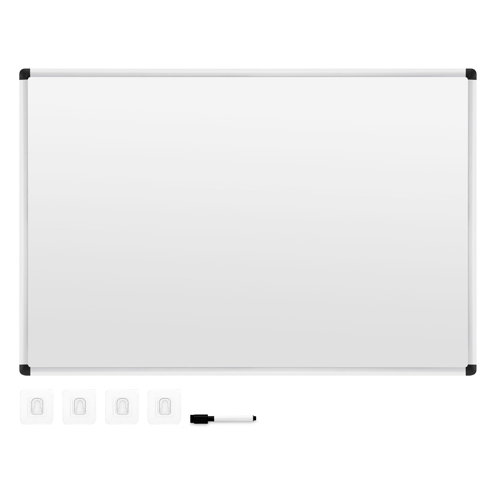 Whiteboard/Magnettafel - Navaris mit Aluminium Rahmen Kombiboard Tafel Memoboard
