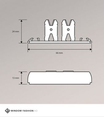Gardinenbefestigungen Ersatzteile Endkappe 4-spurig, WINDOW FASHION AG, (1-St), HxB 13x66mm