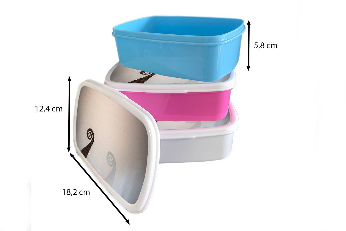 MuchoWow Lunchbox Bug eines für rosa Brotbox Wikingerschiffs, Brotdose Kunststoff, Kunststoff Mädchen, Snackbox, Erwachsene, (2-tlg), Kinder