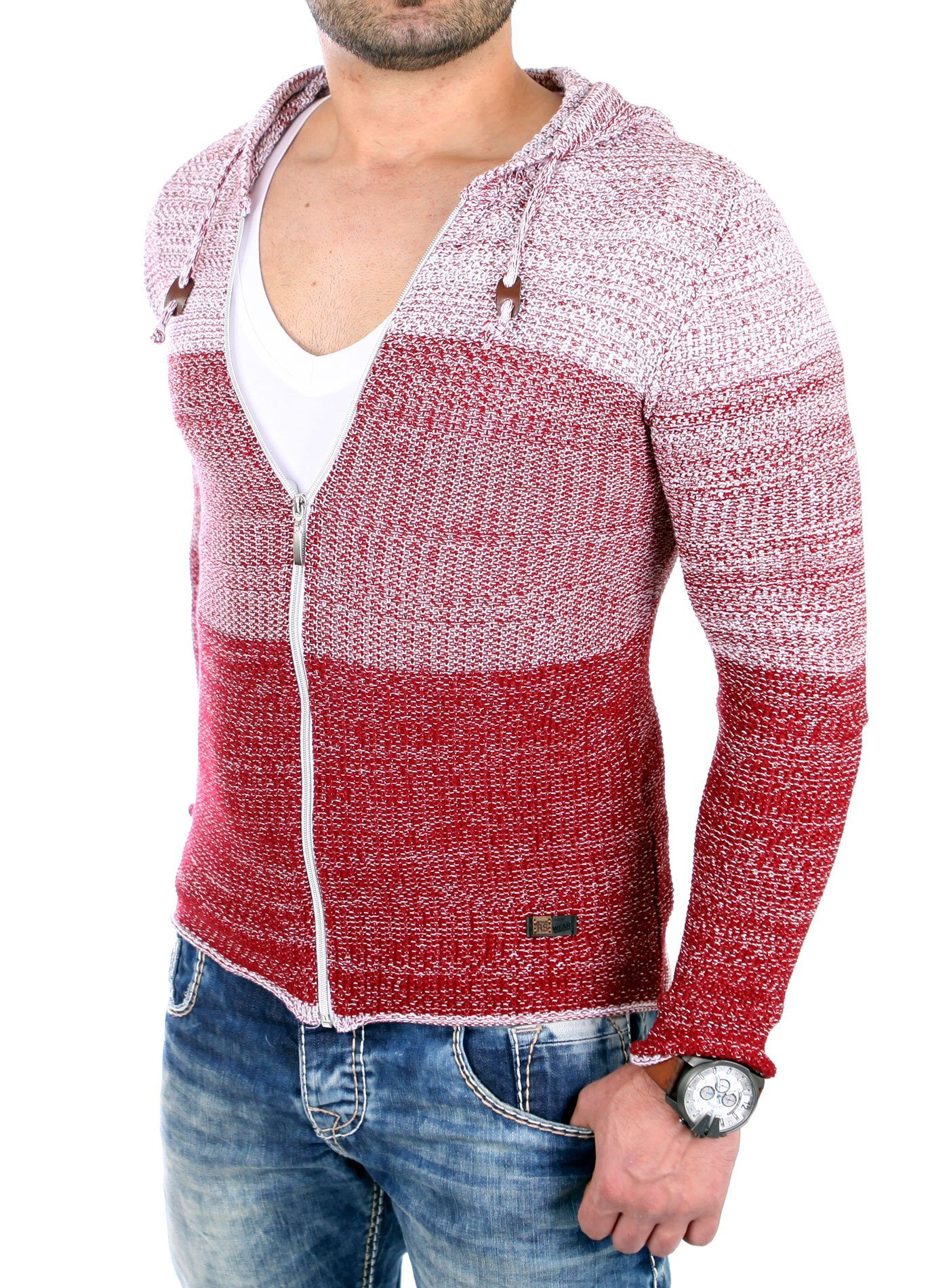 Reslad Strickjacke Reslad Strickjacke Herren Colorblock günstig online kaufen