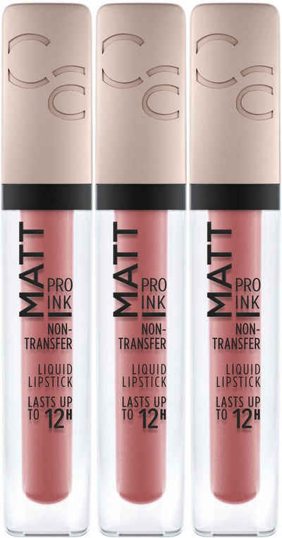 Catrice Lippenstift Matt Pro Ink Non-Transfer Liquid Lipstick, 3-tlg.