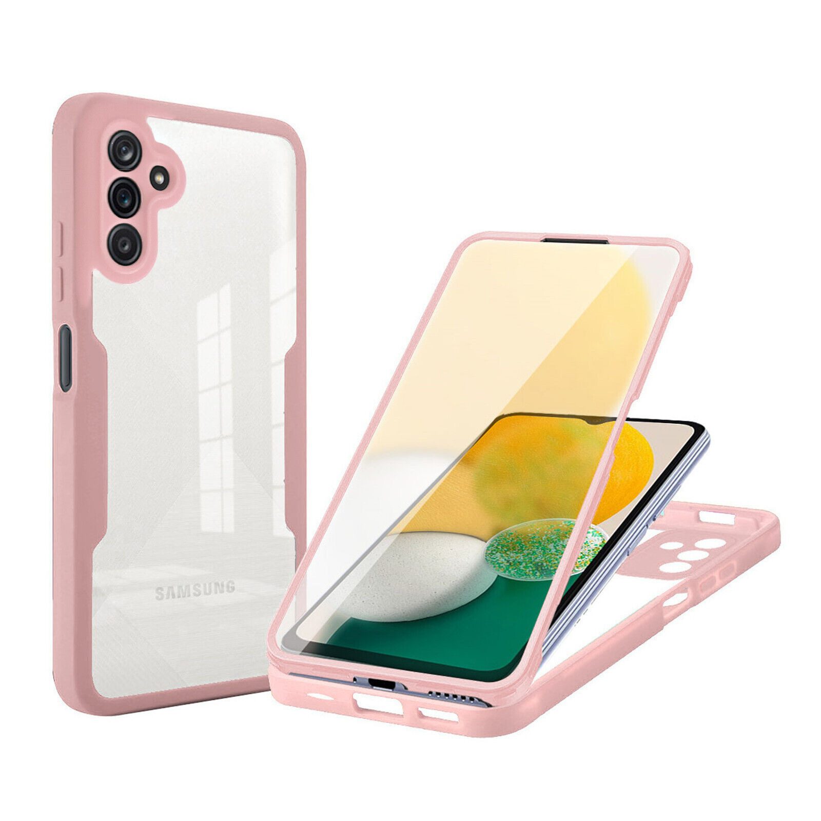 betterfon Handyhülle für Samsung Galaxy A14 2-teiliges 360° TPU Schutzcase, Rundumschutz mit integrierter Displayabdeckung und klarer Sicht