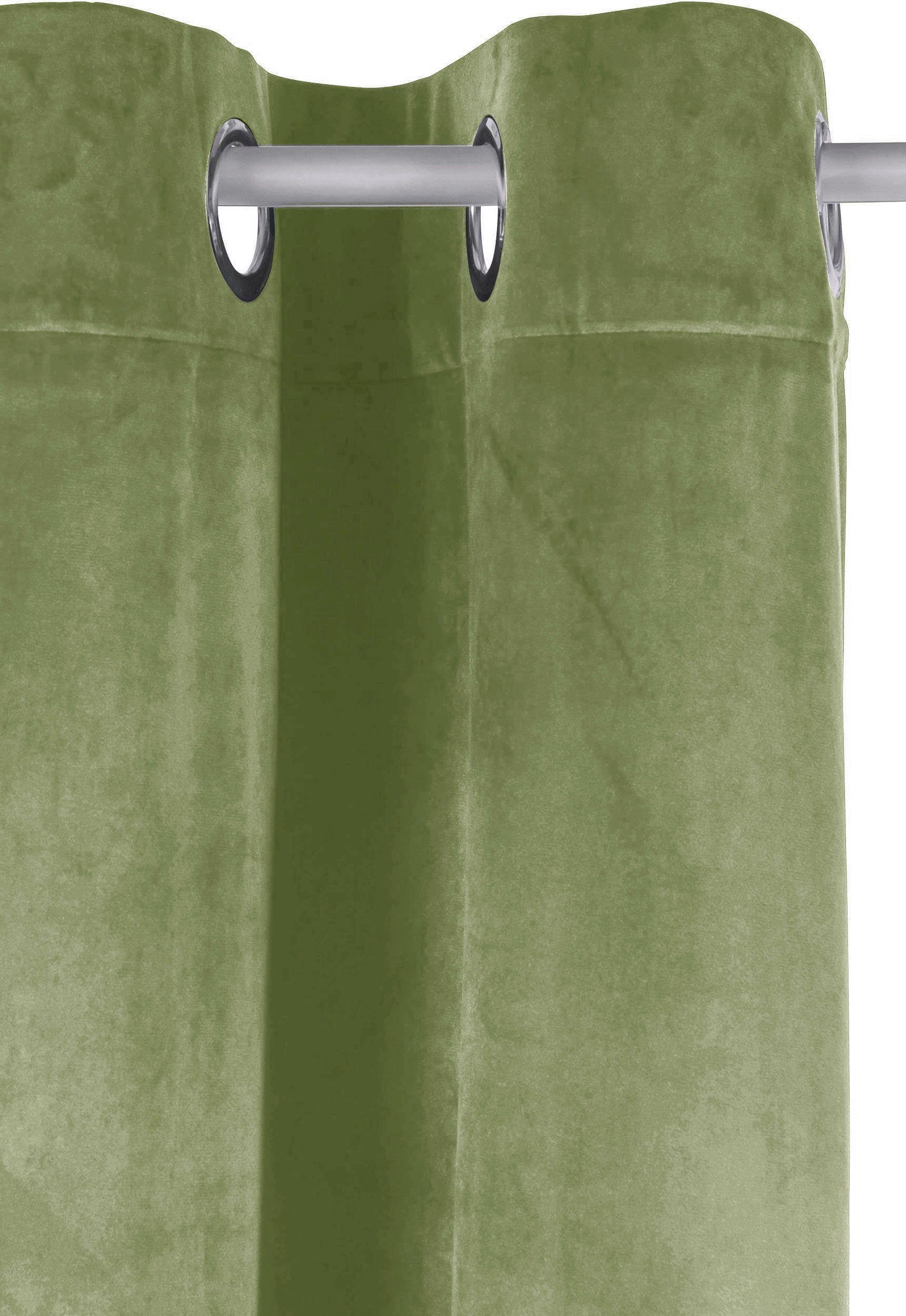 LeGer Home by Lena Gercke Gardine LADINA, 1 Stück, Ösen, blickdicht (1 St), Ösen, blickdicht, Polyester, blickdichter Vorhang, Samt Vorhang - Premium – Bild 4 von 5