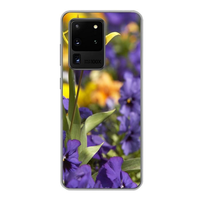 MuchoWow Handyhülle Frühling - Blumen - Farben Phone Case Handyhülle Samsung Galaxy S20 Ultra Silikon Schutzhülle