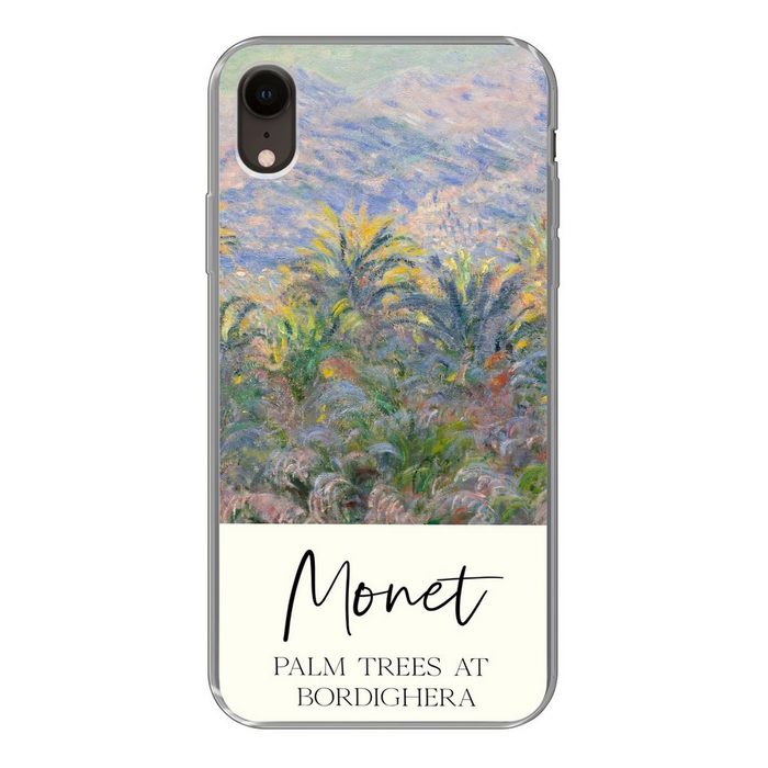 MuchoWow Handyhülle Monet - Kunst - Palmen in Bordighera Handyhülle Apple iPhone XR Smartphone-Bumper Print Handy