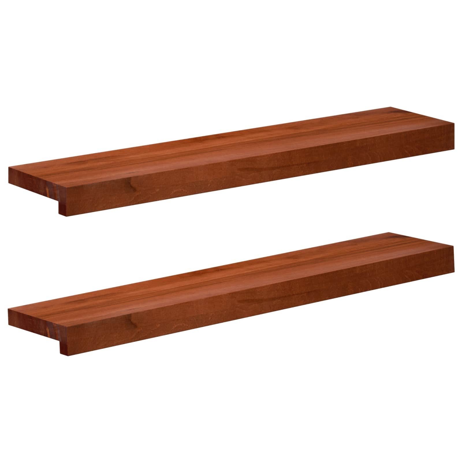 vidaXL Fensterbank Fensterbänke 2 stk. Braun 70 x 20 x 2 cm Massivholz Buche