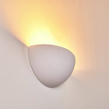 hofstein Wandleuchte »Clotes« Wandlampe aus Keramik weiß, ohne Leuchtmittel, Wandlampe mit Lichteffekt, Diese Lampe ist mit Farben bemalbar