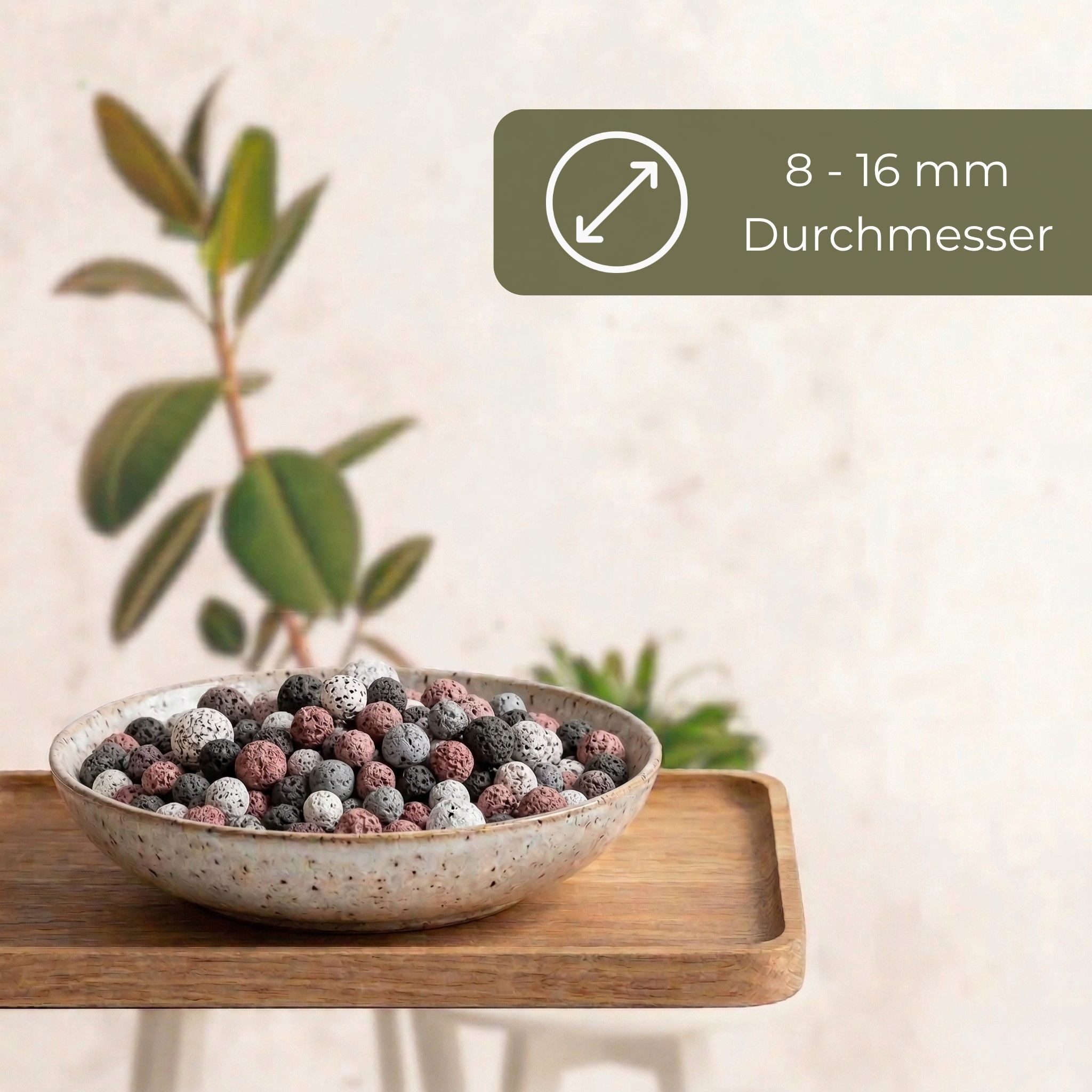 matches21 HOME & HOBBY Blähton Farbiges Blähton Pflanzgranulat für Zimmer-Pflanzen 4 Liter braun braun, mit Farbige Tonkugeln als Hydrogranulat, (1-St), Mineralisches Indoor Hydrokultur Ton-Granulat Pflanzsubstrat