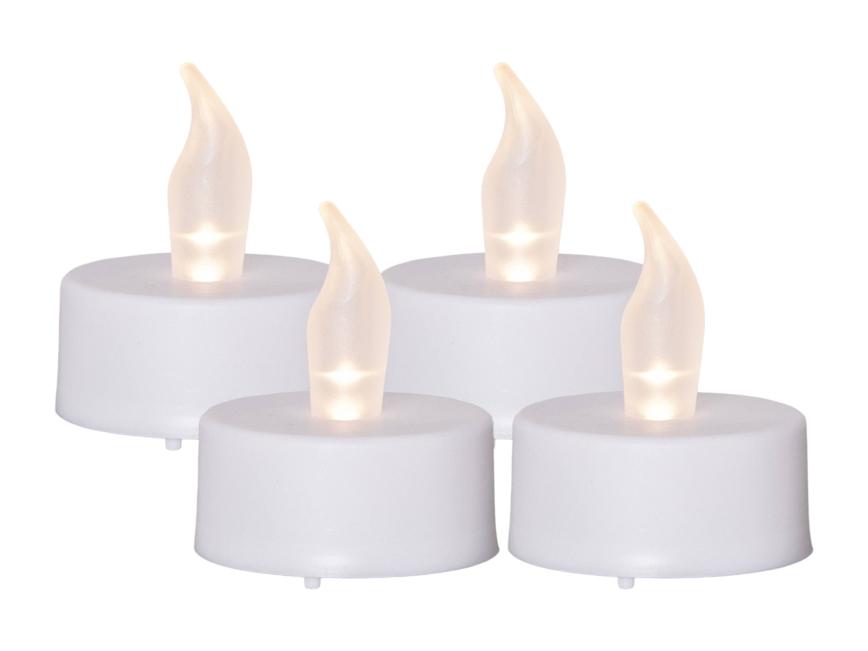 STAR TRADING Teelicht (Set, 4-tlg), weiß warmweiße LEDs 6/18h Timer 3,8x4cm günstig online kaufen