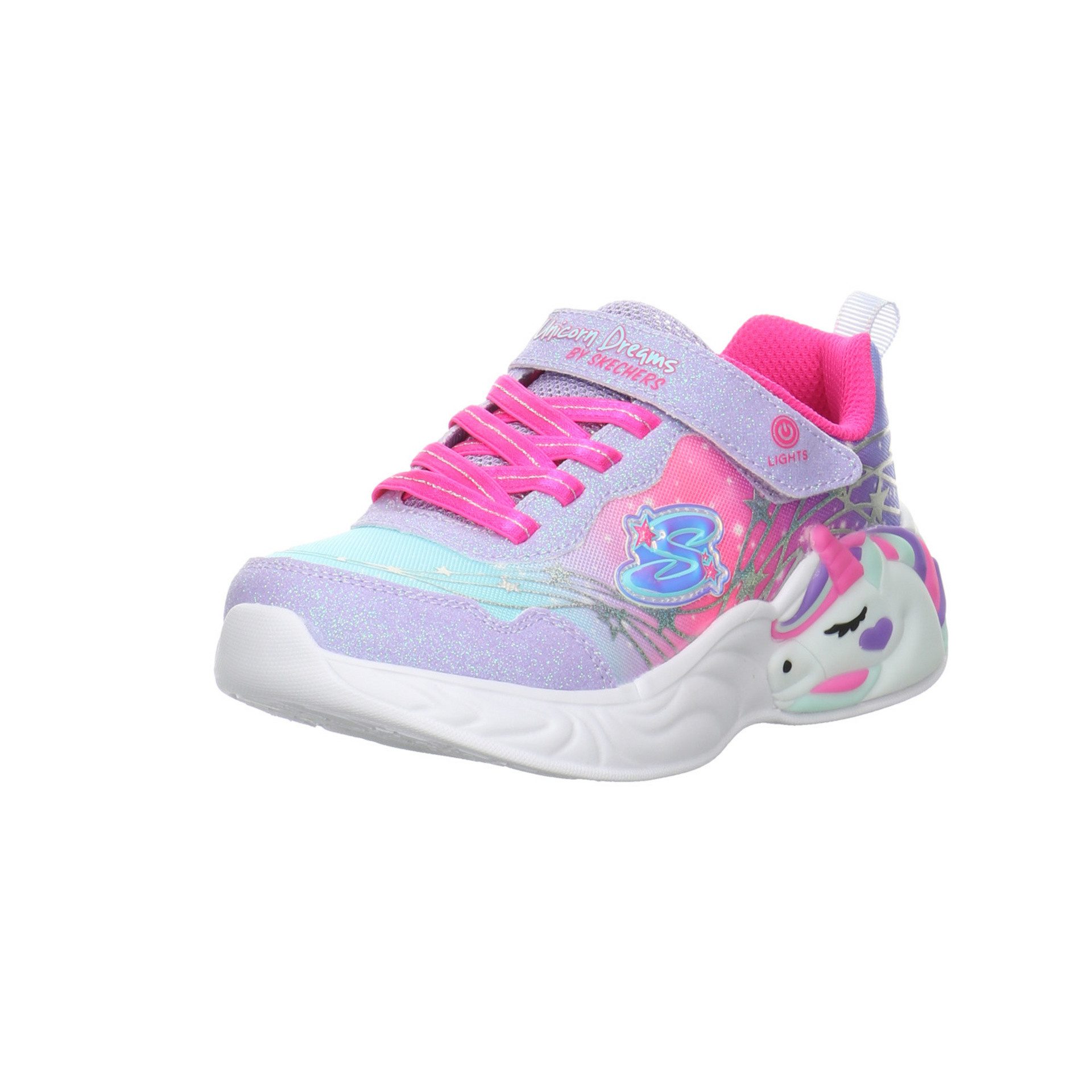 Skechers Unicorn Dreams Wishful Sneaker Kinderschuhe Schnürschuh Synthetikkombination