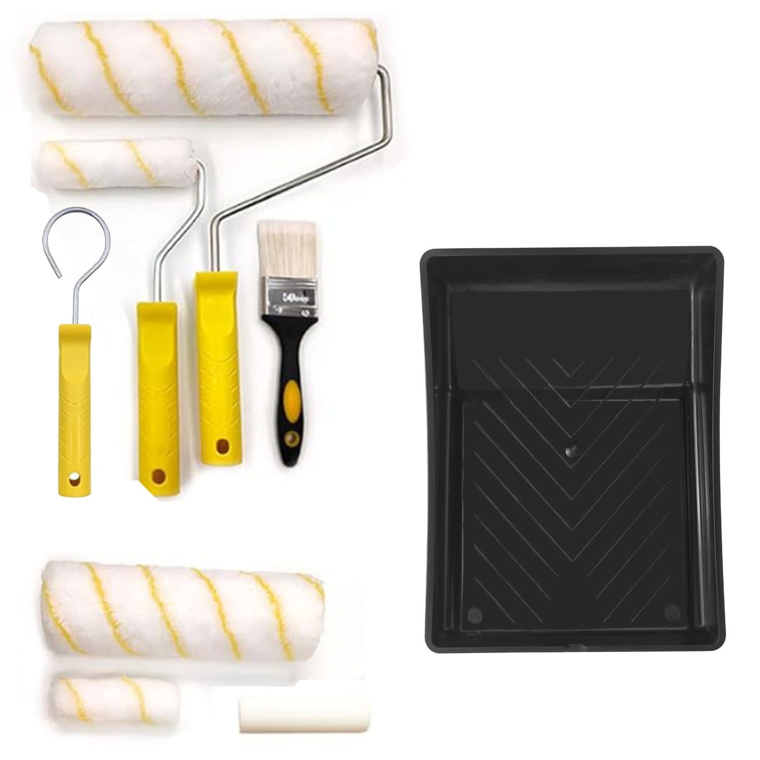 SURFOU Малярный валик Set Malerset Streichen Farbwalze Bügel Mit 10-Teiliger, 23cm/10cm Rollenunterstützung und MalerwalzeLackierwalze