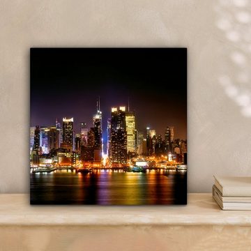 OneMillionCanvasses® Leinwandbild New York - Skyline - Farben, (1 St), Leinwand Bilder für Wohnzimmer Schlafzimmer, 20x20 cm
