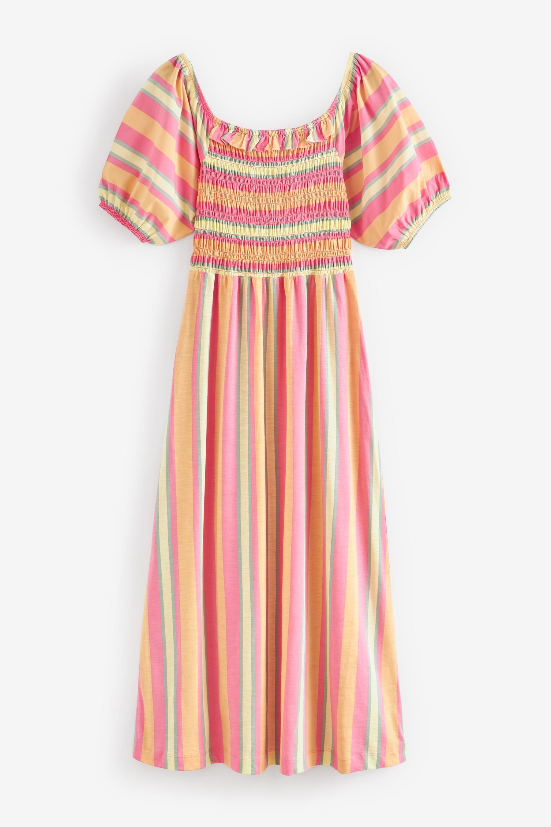 Next Midikleid Puffärmel-Midikleid mit Karree-Ausschnitt, Petite günstig online kaufen