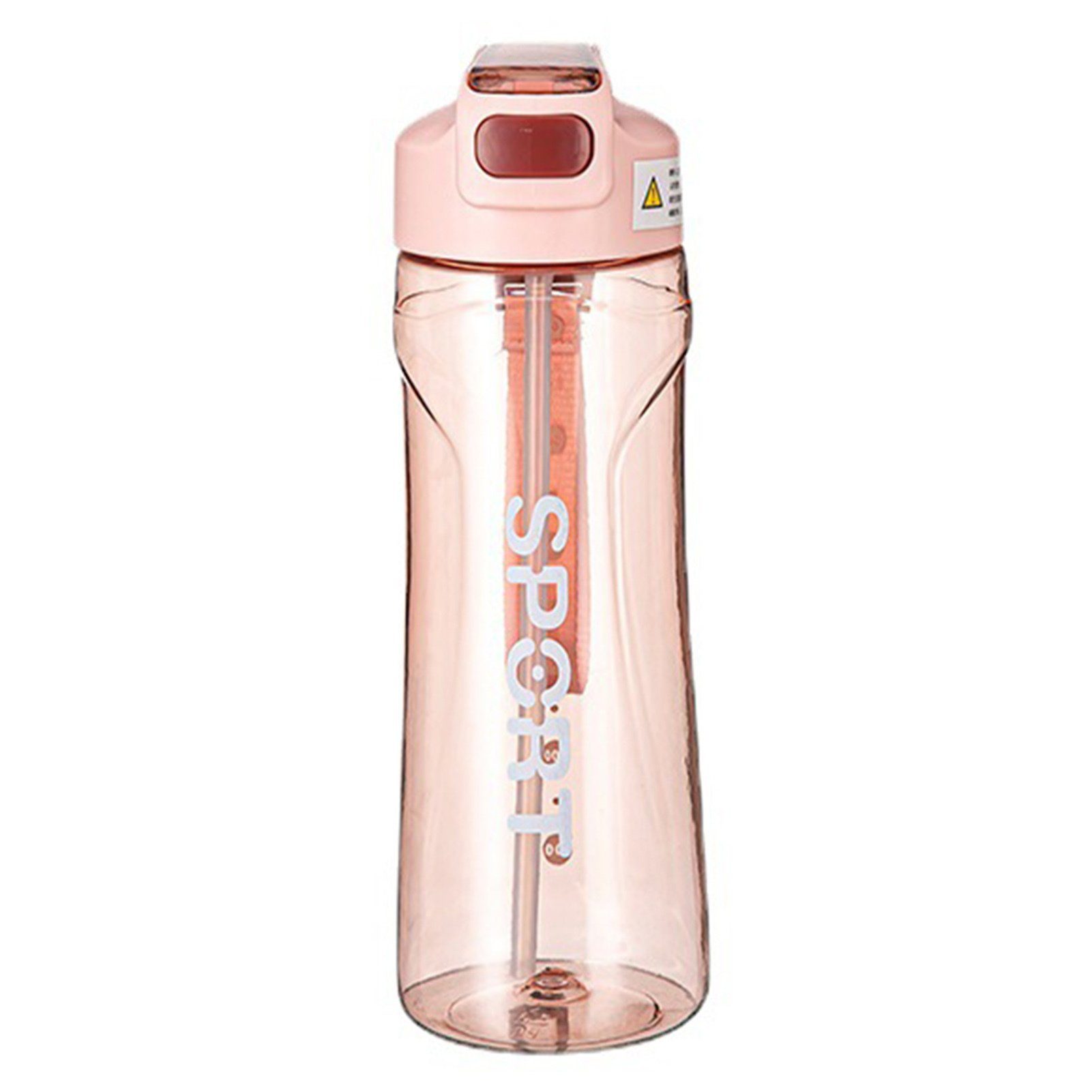 Blusmart Trinkflasche 700 Ml/800 Ml Personalisierter Stroh-Sport-Wasserbecher, Trinkflasche pink 800ml