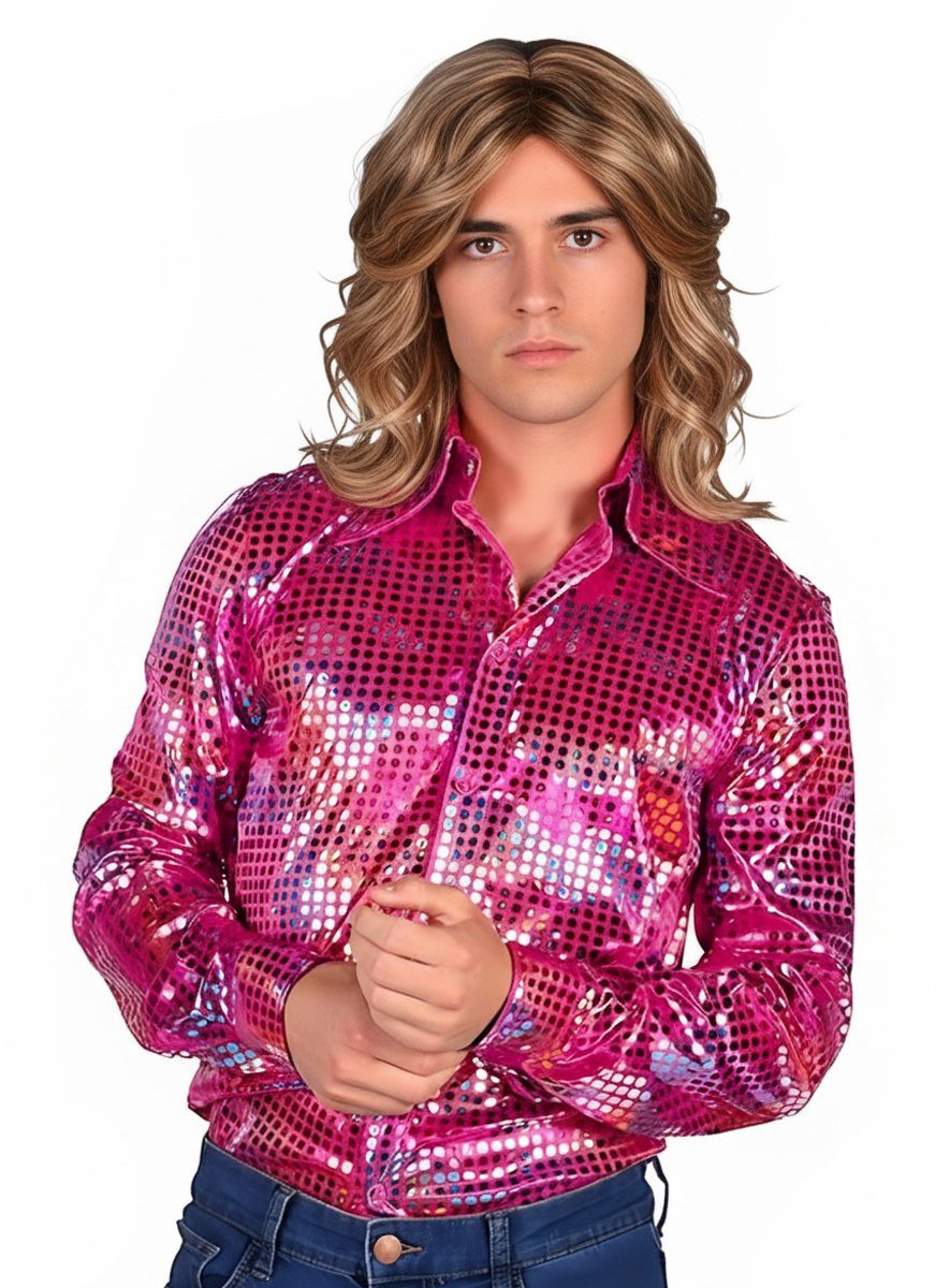 thetru T-Shirt Discohemd pink Dieses 70er Jahre Hemd macht jeder Discokugel günstig online kaufen