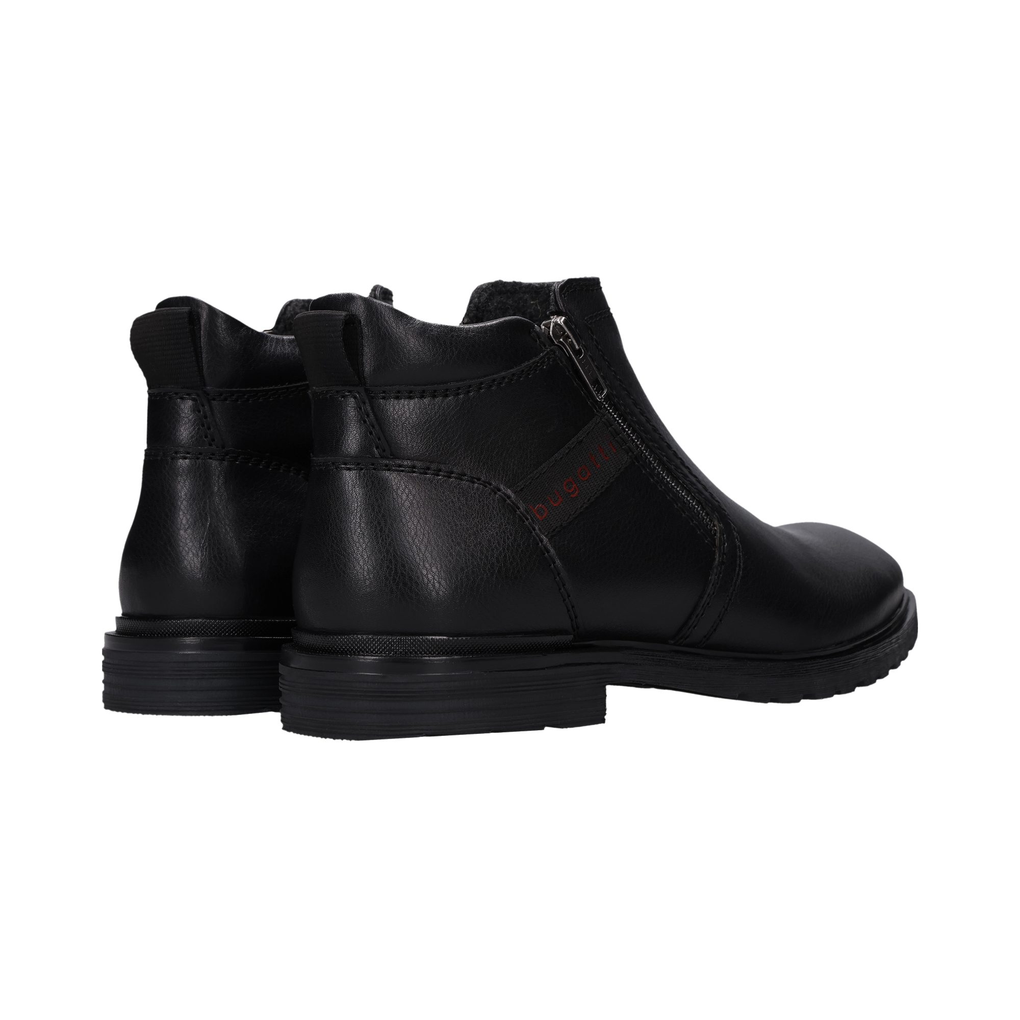 bugatti Stiefelette Zipper Boots, Stiefelette mit Profillaufsohle - schmale Form