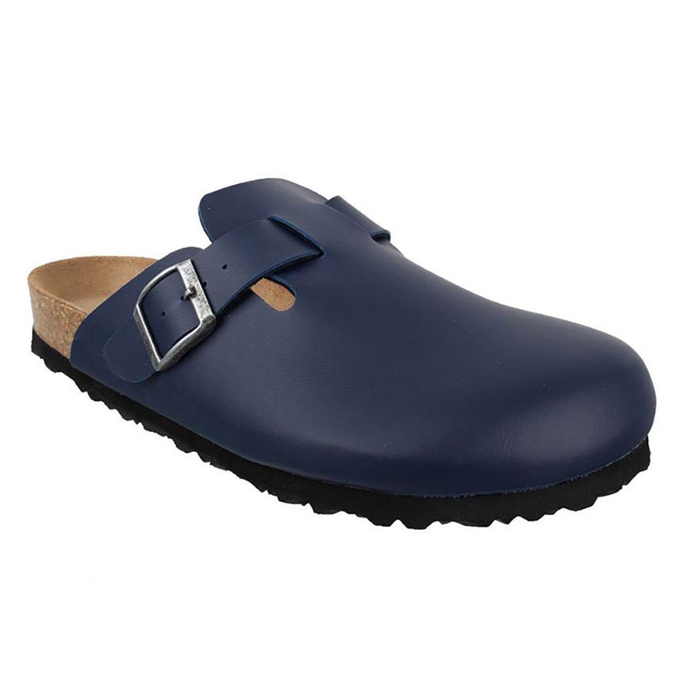 Amsterdam SynSoft Damen & Herren Clog Blau Schmal Gr. 42 Hausschuh