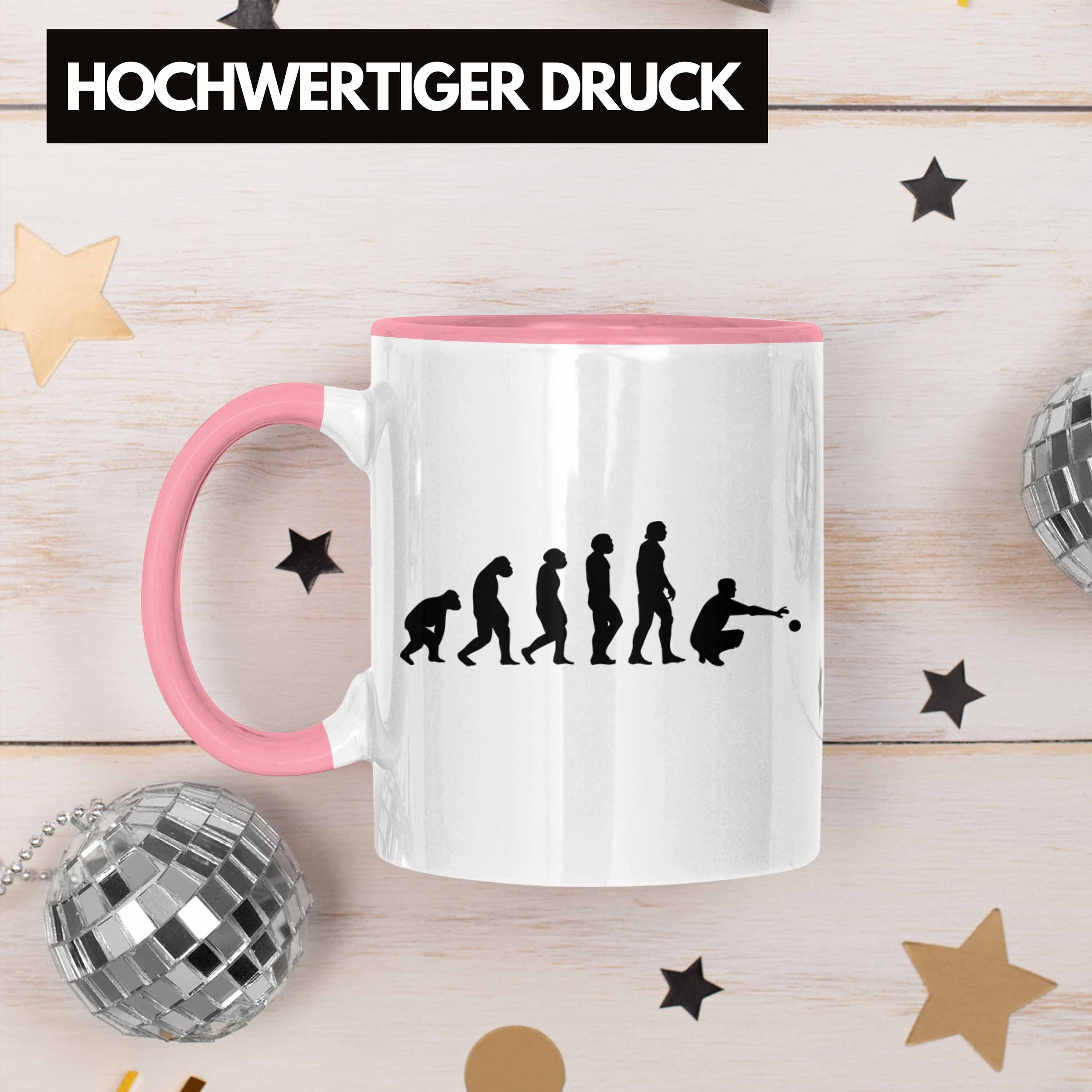 Trendation Boule Boule-Spieler Tasse Evolution Rosa Boule Geschenk Tasse Geschenkidee Spruch