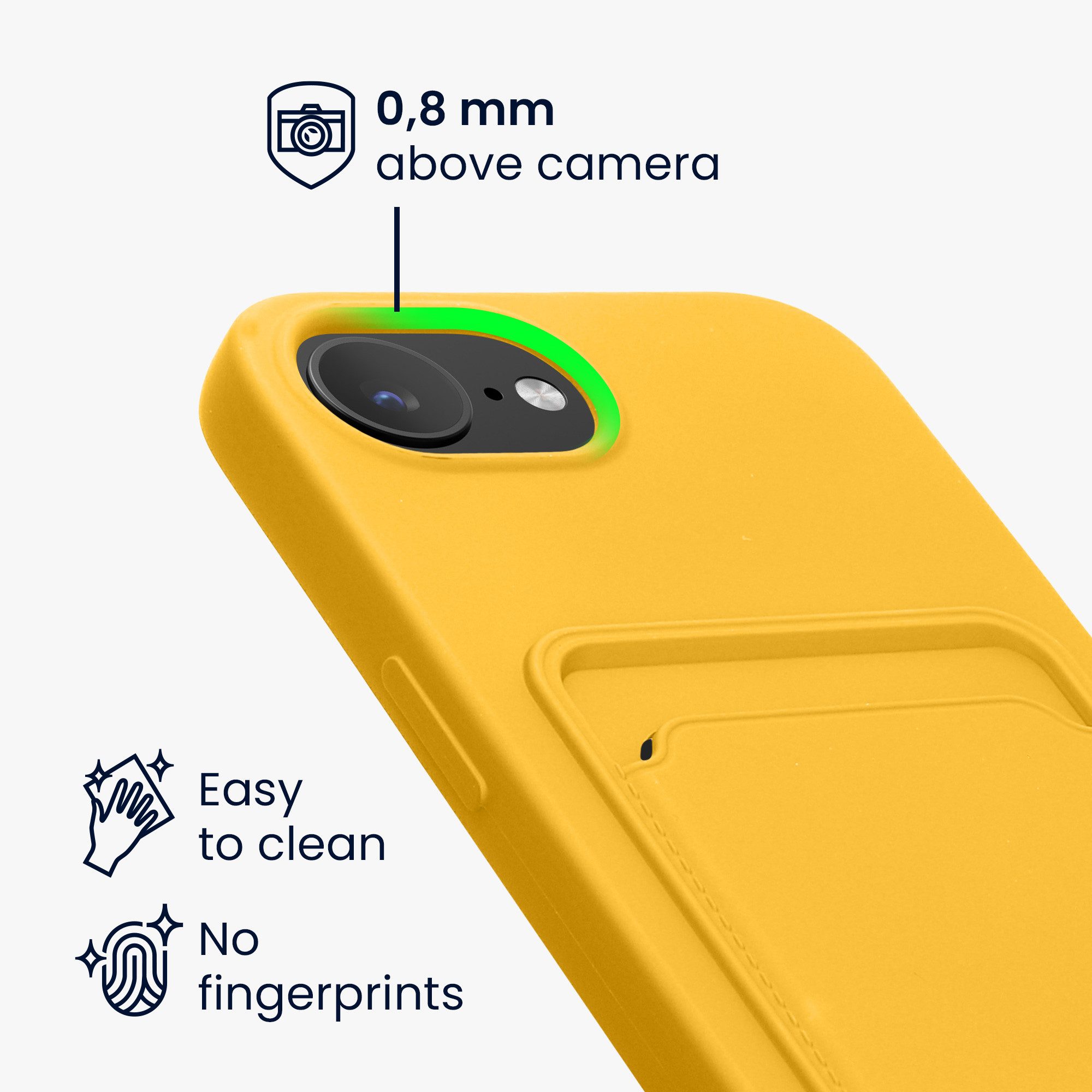 kwmobile Smartphone-Hülle Hülle für Apple iPhone 17e / iPhone 16e, Handyhülle mit Fach für Karten - Handy Cover Case