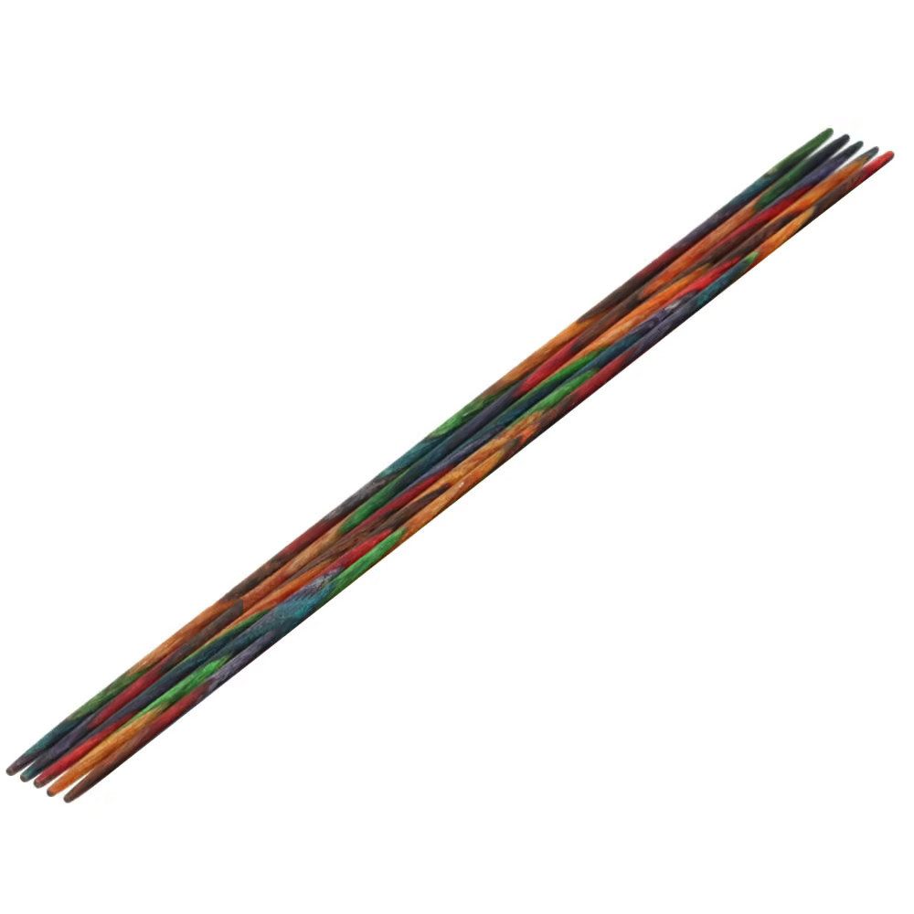 LANA GROSSA Strumpfstricknadeln Lana Grossa Nadelspiel Design-Holz Multicolor Strumpfstricknadel, Superglatte Oberfläche für angenehmen Maschenlauf, 5-teiliges Nadelspiel aus Design-Holz, Design-Holz, Multicolor, 15/20 cm