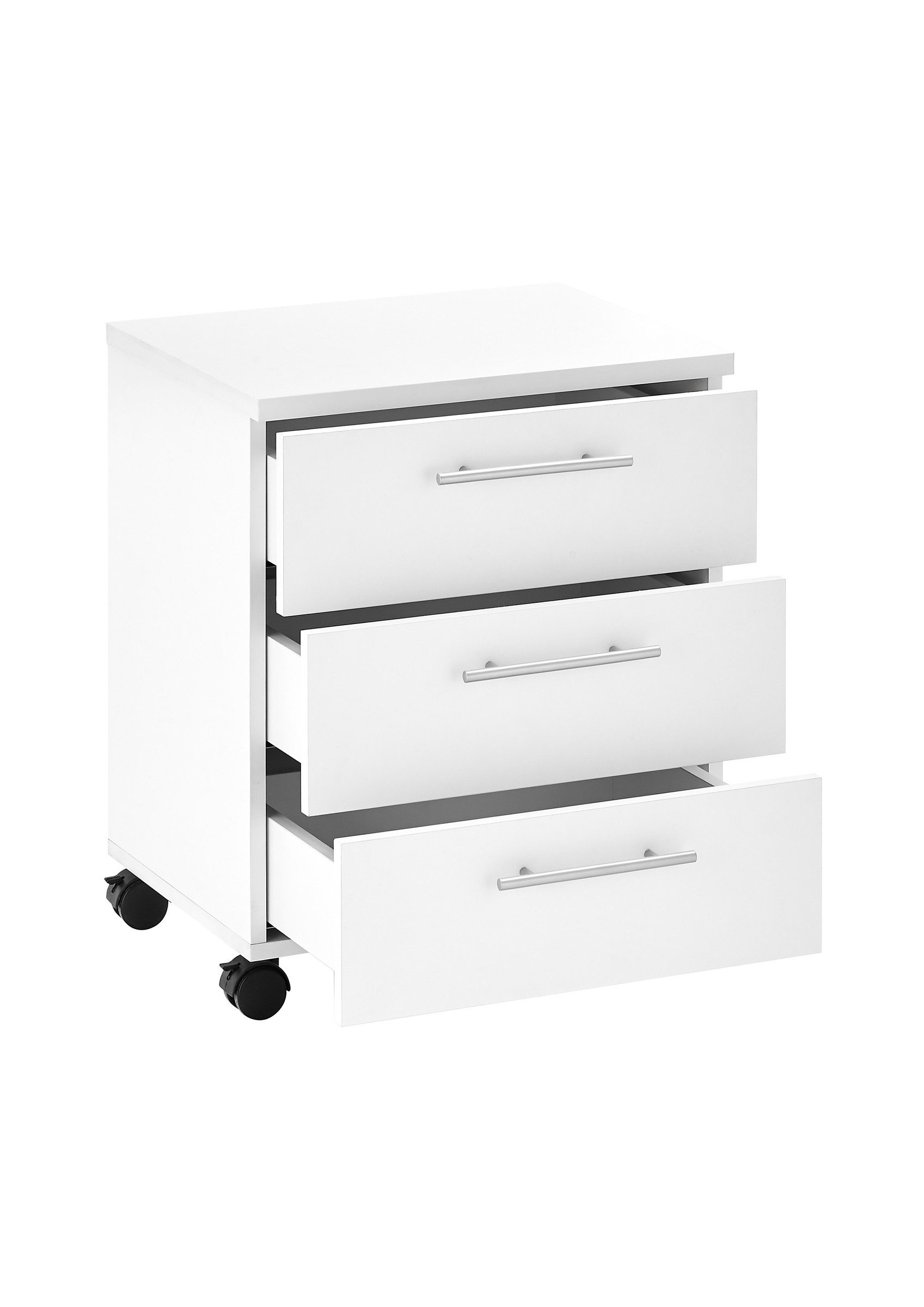 Bega Consult Rollcontainer 3 Schubladen, 4 Rollen, in Weiß - 40x56x39cm (BxHxT)