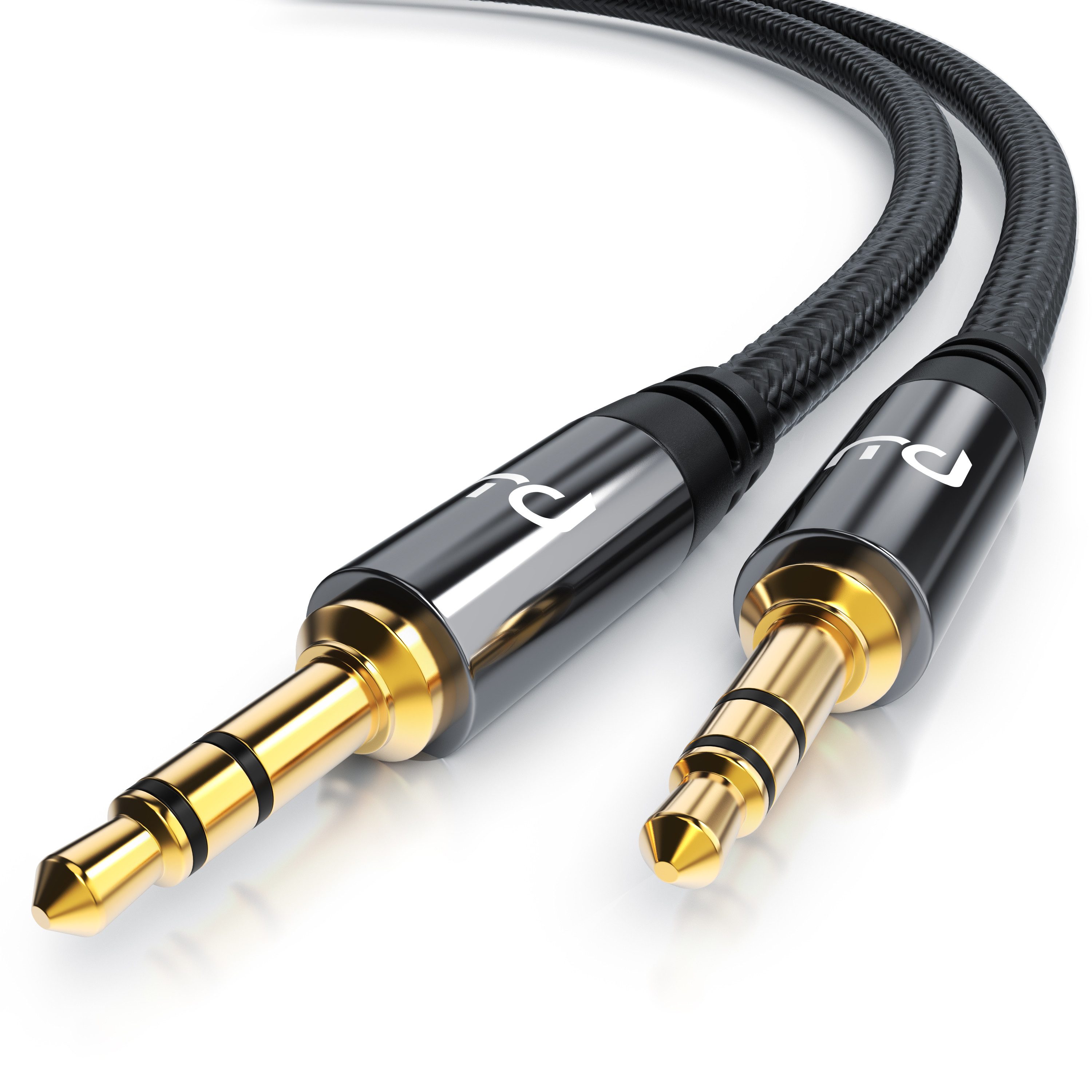 Primewire Klinkenkabel 3,5 mm AUX - Audiokabel mit Nylonmantel - 1,5m Audio-Kabel, 3,5-mm-Klinke, AUX (150 cm), Stereo, für Smartphone, Auto, HiFi, klarer Sound ohne Störgeräusche von Primewire