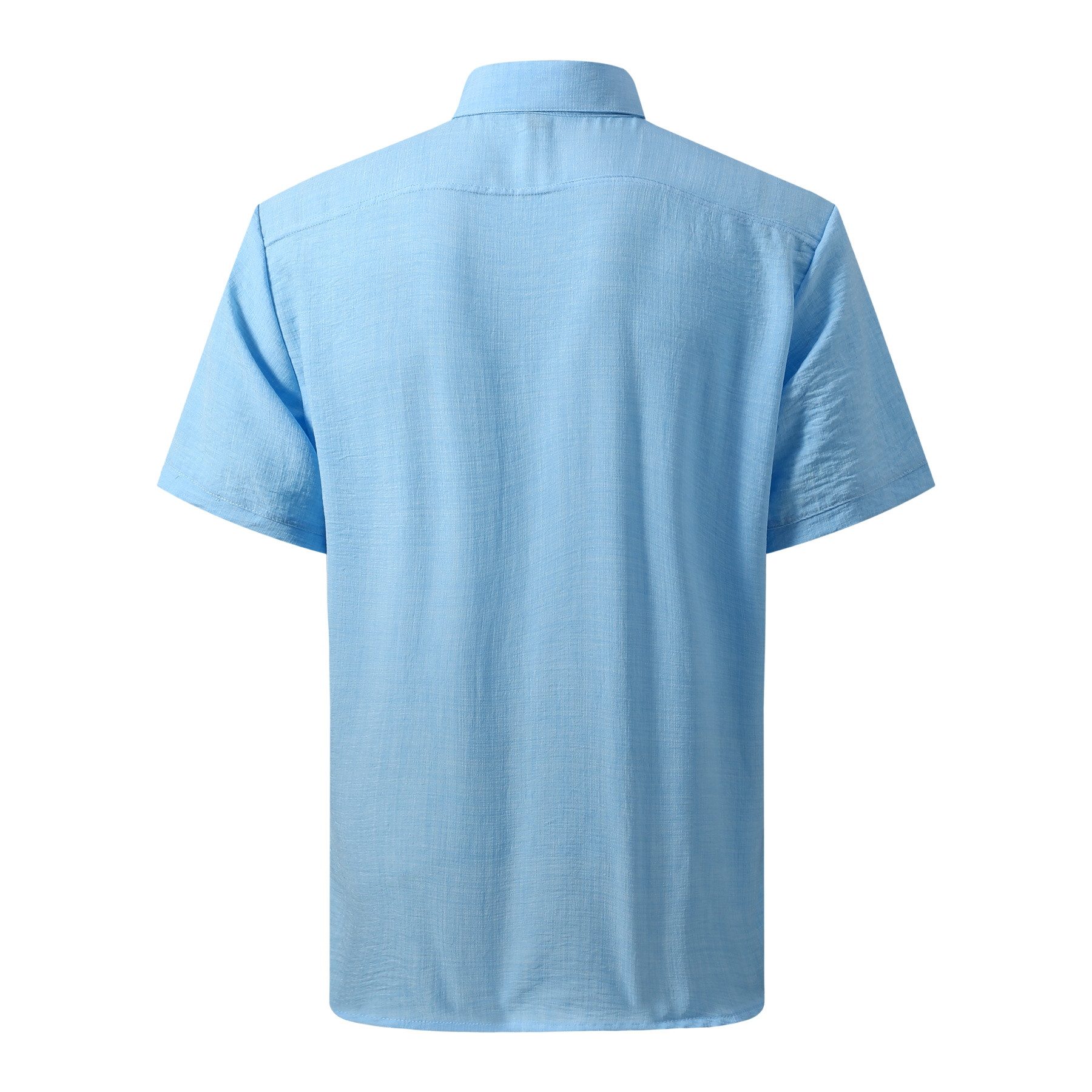 Allthemen Kurzarmhemd Herren Kurzarmhemd locker atmungsaktiv Sommer Freizeithemd – Bild 2 von 5