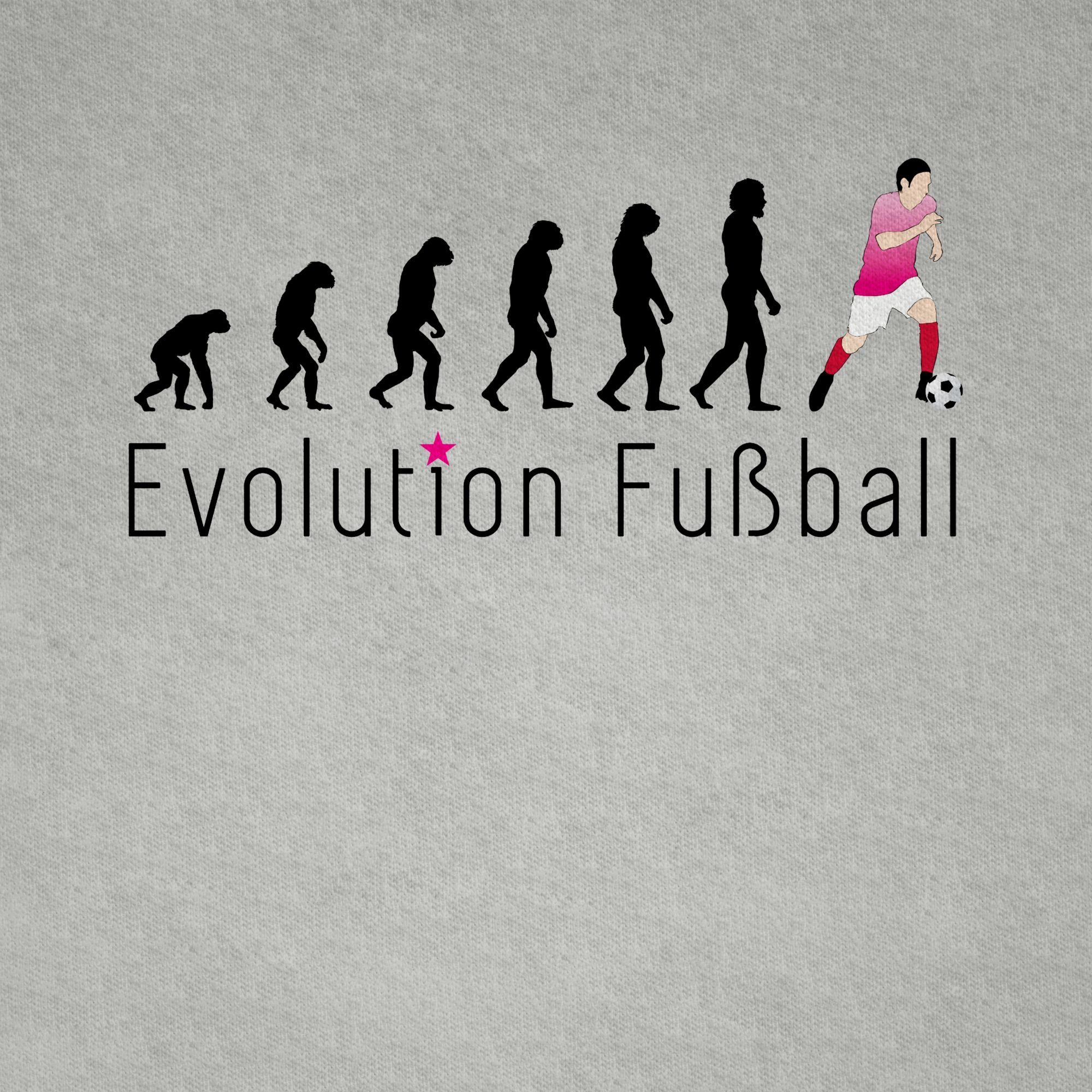 Shirtracer T-Shirt Evolution Kinder 3 Fußball Evolution Hellgrau