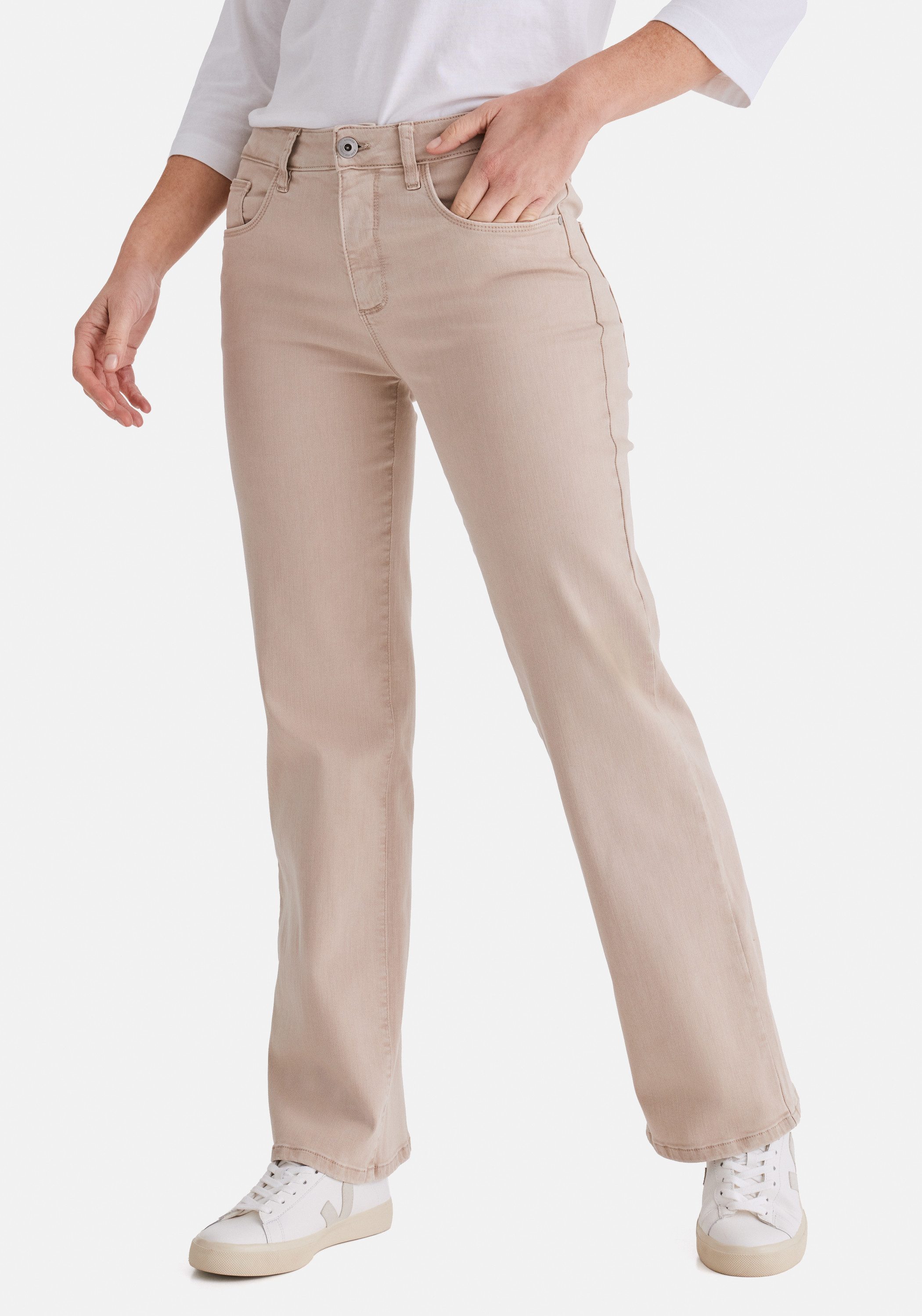 STOOKER WOMEN 5-Pocket-Jeans MARY Denim 5-Pocket Hose Wide Leg Fit Casual Clean Wash Stretch für Damen