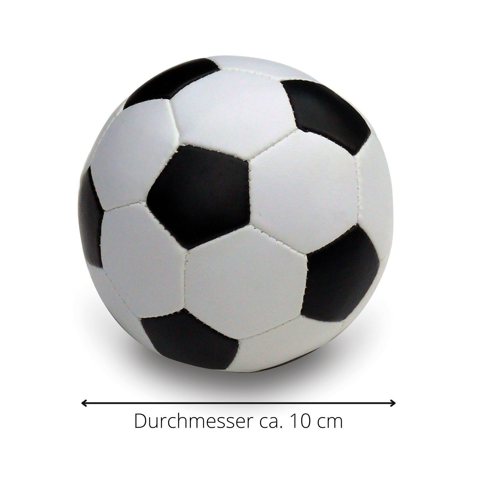 alldoro Softball Ø extra für kleiner Kinder Spielball 10 weicher, schwarz-weiß, cm 60302