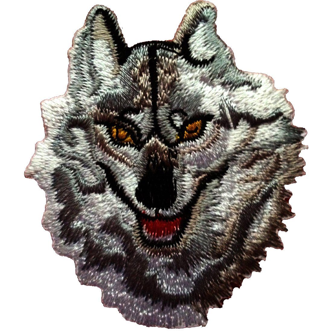 Catch the Patch Aufnäher Bügelbild, Aufbügler, Applikationen, Patches, Flicken, zum aufbügeln, Polyester, Wolf Tier - Größe: 5,5 x 6,5 cm