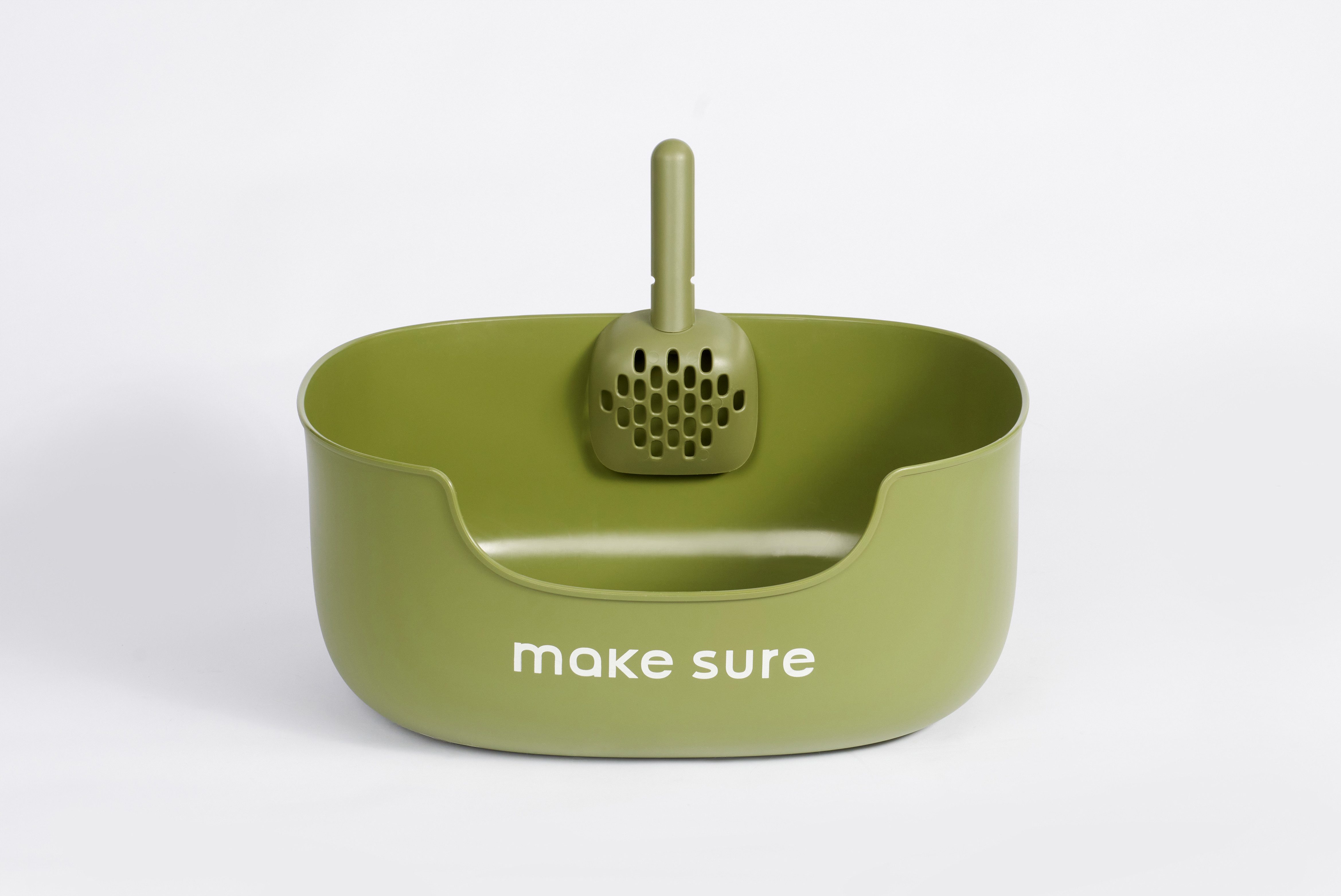Purpurra Katzentoilette Makesure – LITE Katzentoilette mit Streuschaufel und Vorlege