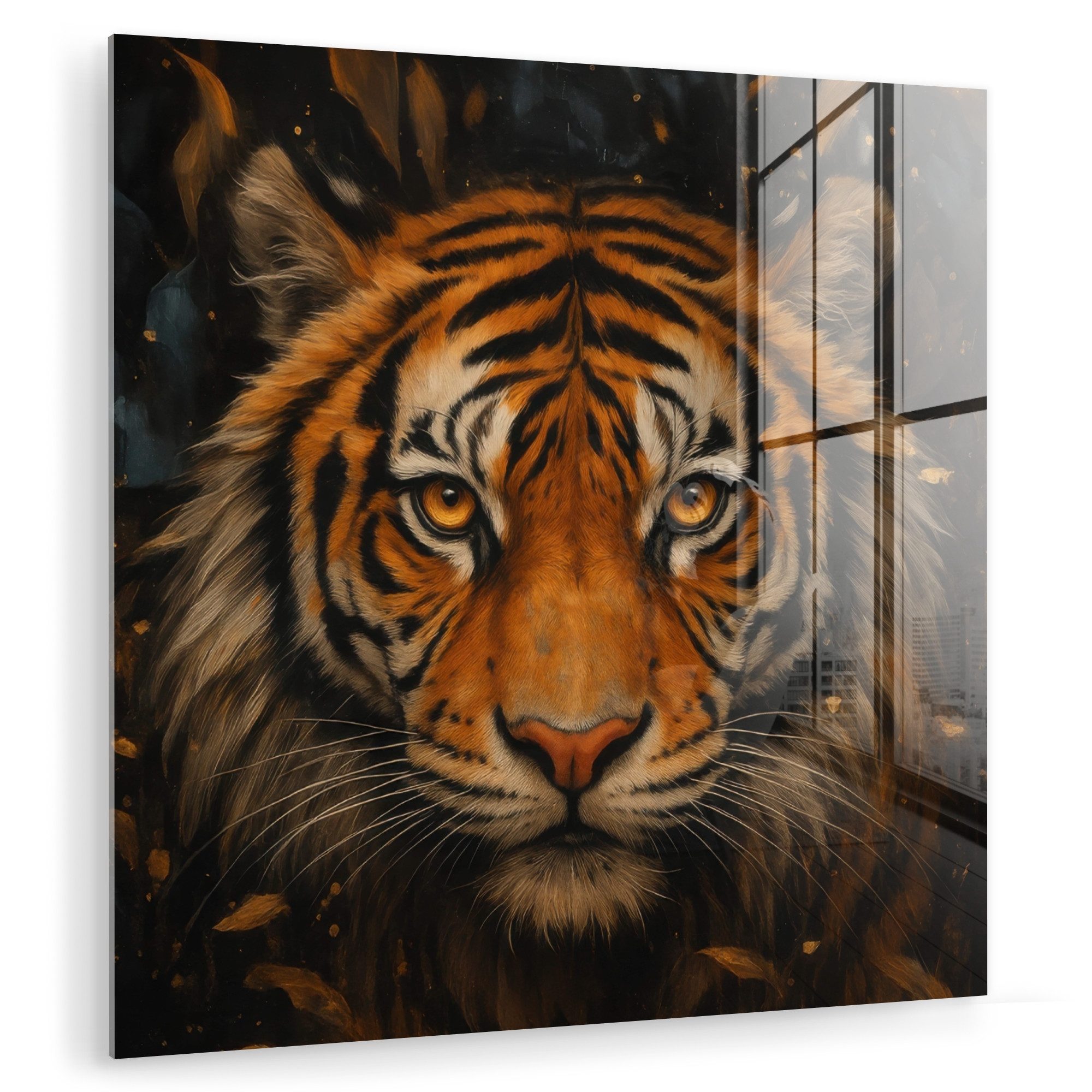 MuchoWow Acrylglasbild Blätter - Tiger - günstig online kaufen