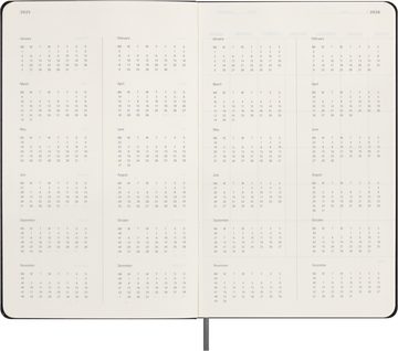 MOLESKINE Buchkalender, Undatierter Wochen Notizkalender, A5, 1 Wo = 1 Seite, rechts liniert