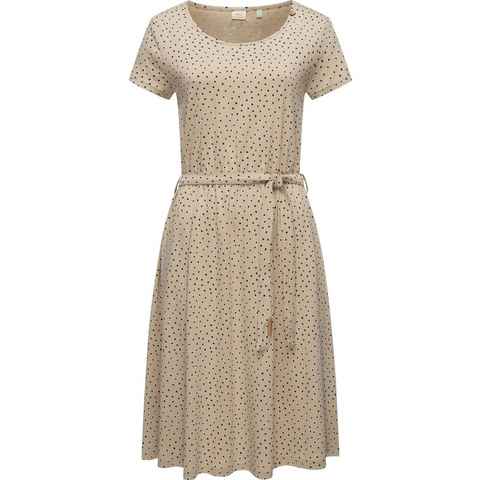 Ragwear Shirtkleid Olina Dress Organic stylisches Sommerkleid mit Print und Gürtel