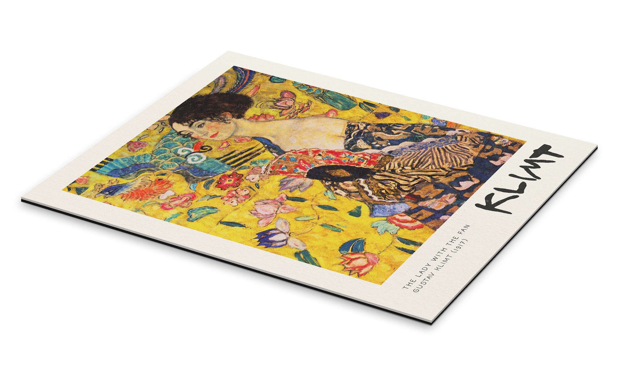 Posterlounge Wandbild Dame mit Fächer, 1917, Gustav Klimt, erhältlich als Poster, Leinwandbild, Wandsticker oder Acrylglasbild