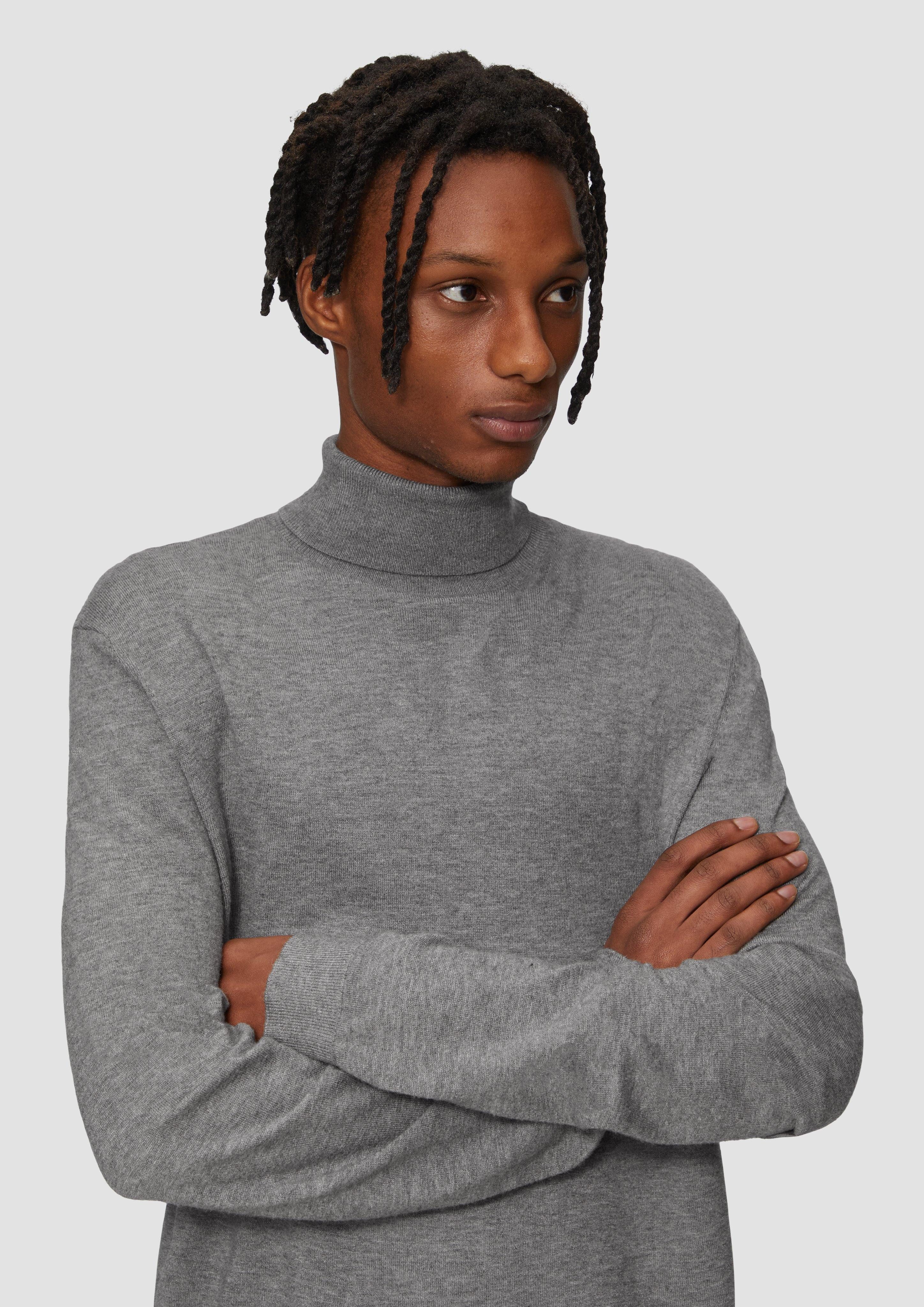 QS Strickpullover Slim-Fit-Pullover mit Rollkragen günstig online kaufen